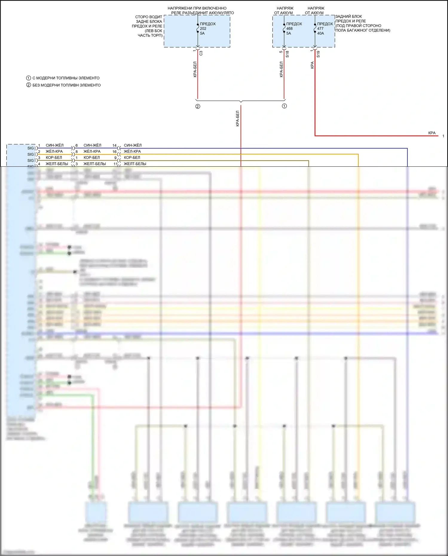 GLC-класс Coupe Mercedes-Benz C253 рестайлинг (2019-2023): Электросхема парктроника (1 из 3) 