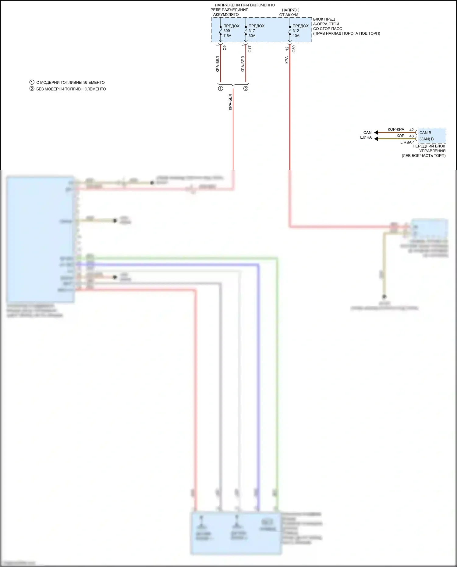 GLC-класс Coupe Mercedes-Benz C253 рестайлинг (2019-2023): Панорамная электросхема крыши 