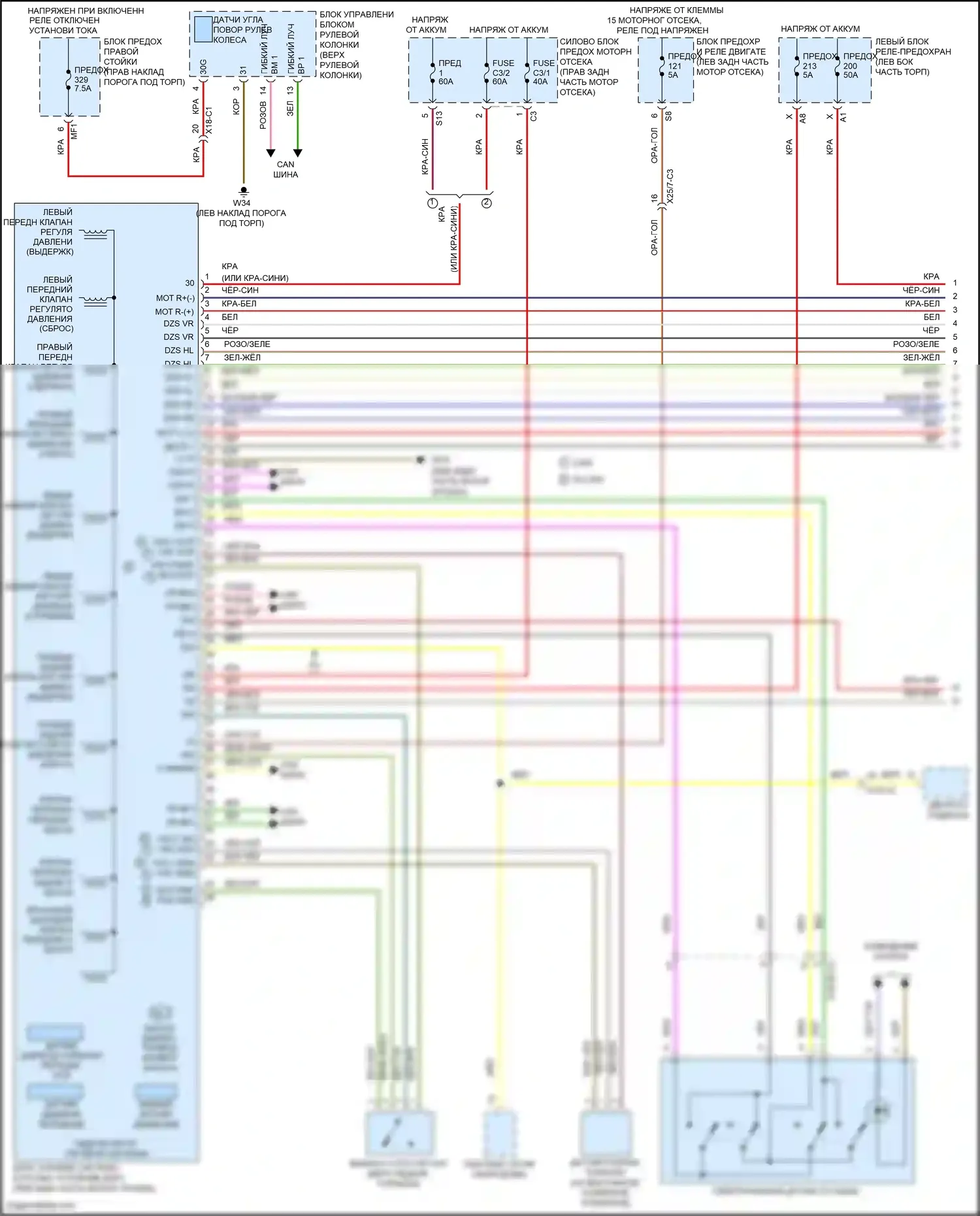 GLC-класс Coupe Mercedes-Benz C253 (2016-2019): Антиблокировочная система abs электросхема (1 из 2) 