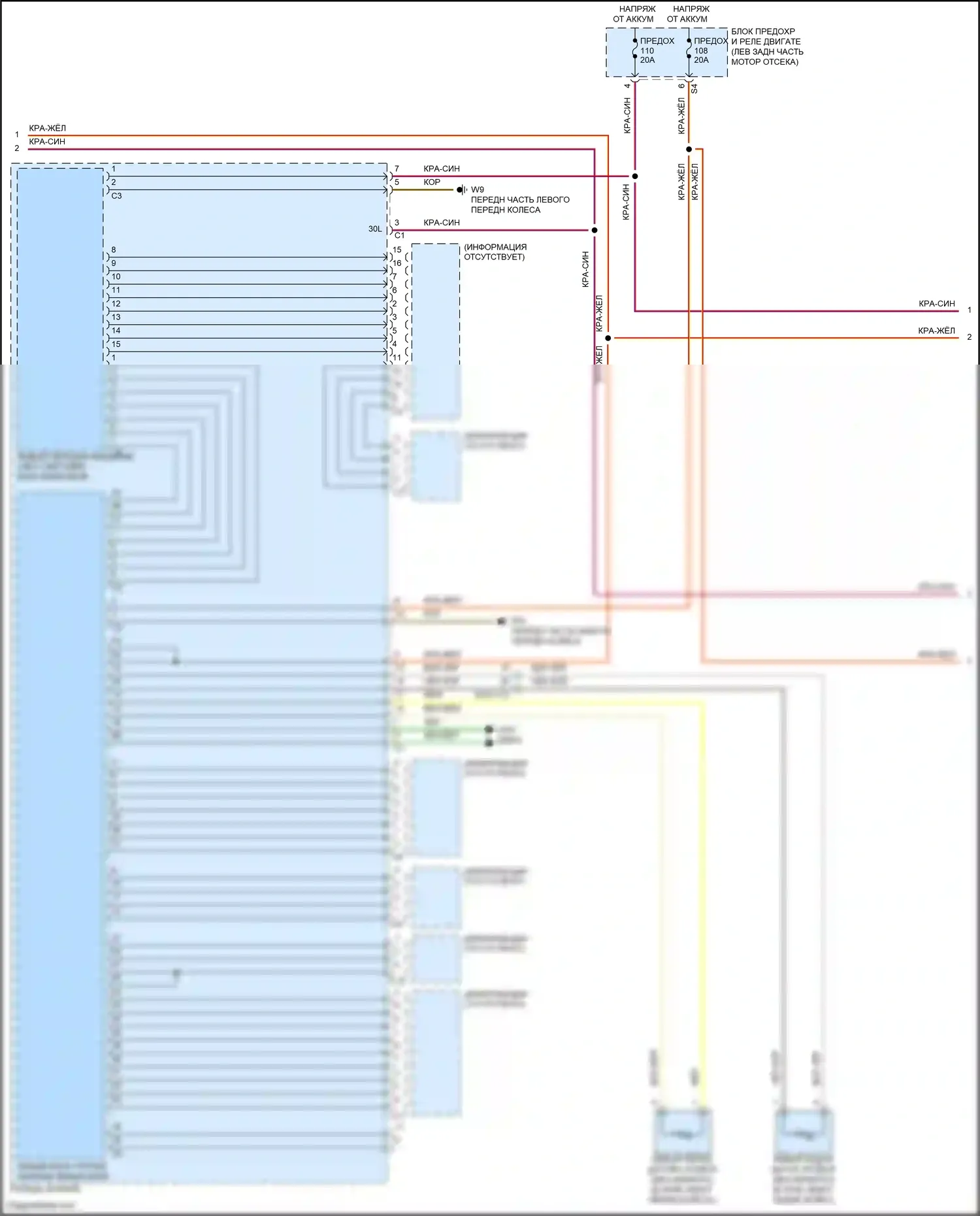 GLC-класс Coupe Mercedes-Benz C253 (2016-2019): Электросхема внешних ламп, с динамическими светодиодными фарами (3 из 4) 