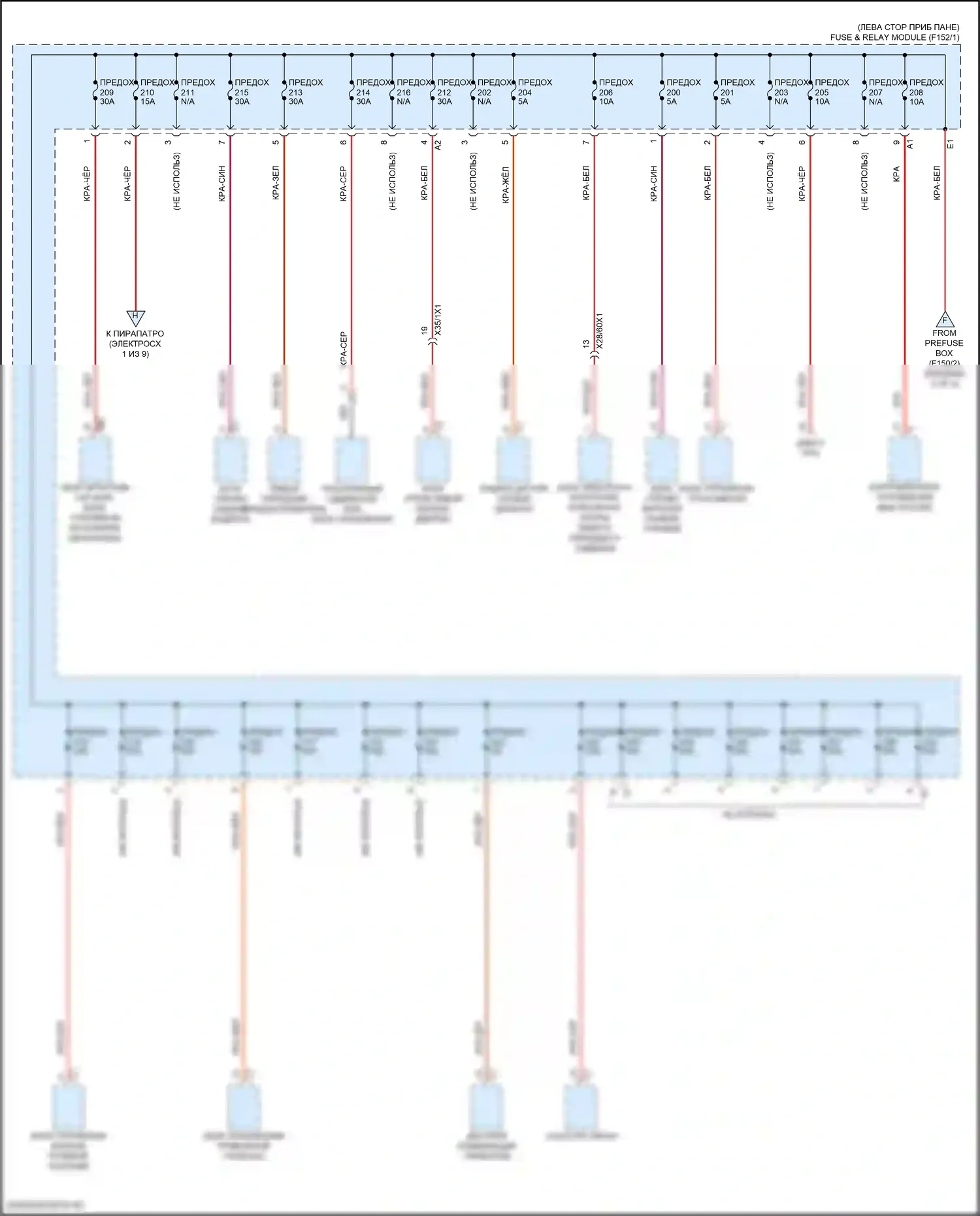 GLC-класс Coupe Mercedes-Benz C254 (2023-2024): Электросхема блока предохранителей реле (5 из 9) 