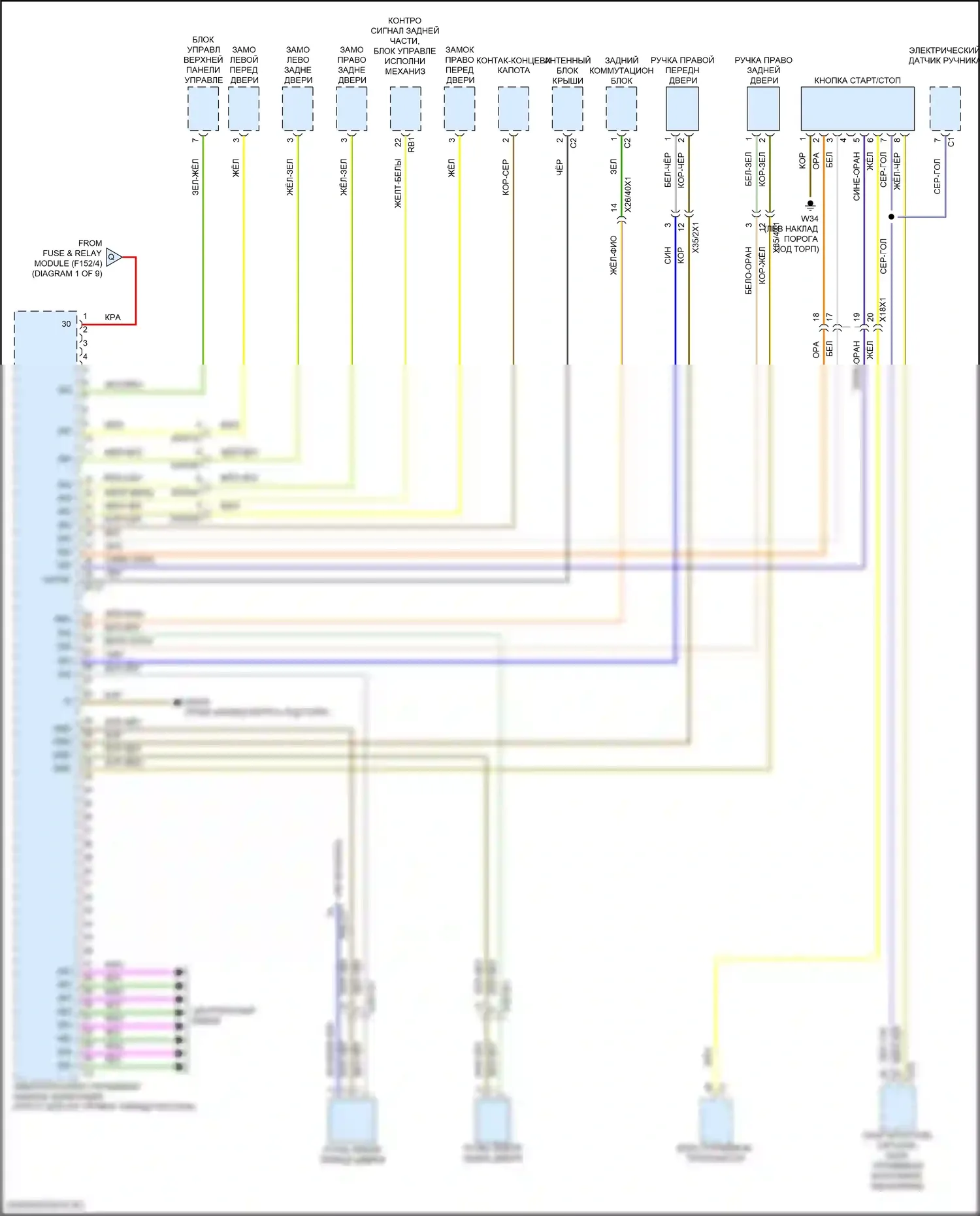 GLC-класс Coupe Mercedes-Benz C254 (2023-2024): Электросхема блока предохранителей реле (8 из 9) 