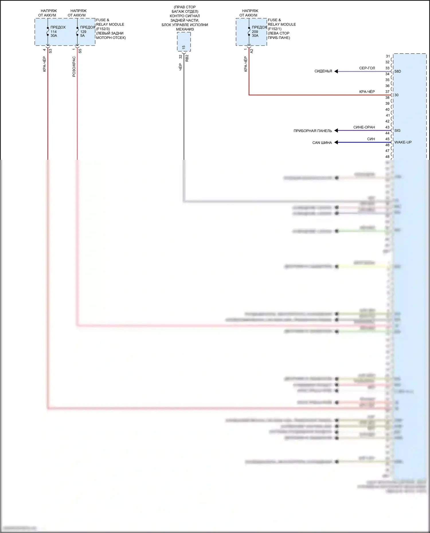 GLC-класс Coupe Mercedes-Benz C254 (2023-2024): Электросхема переднего блока управления sam (3 из 3) 