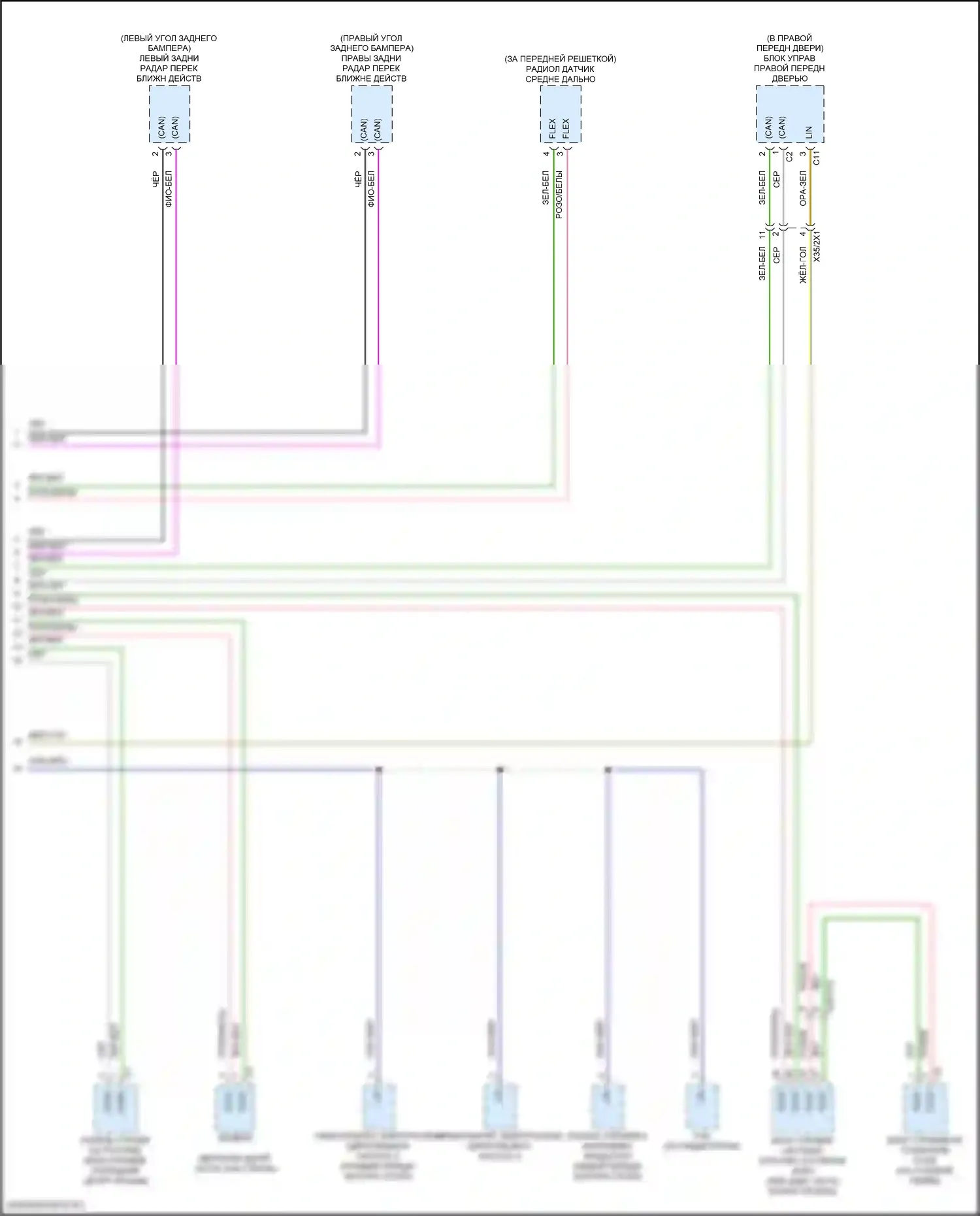 GLC-класс Coupe Mercedes-Benz C254 (2023-2024): Электросхема шины высокого/низкого уровня (4 из 4) 