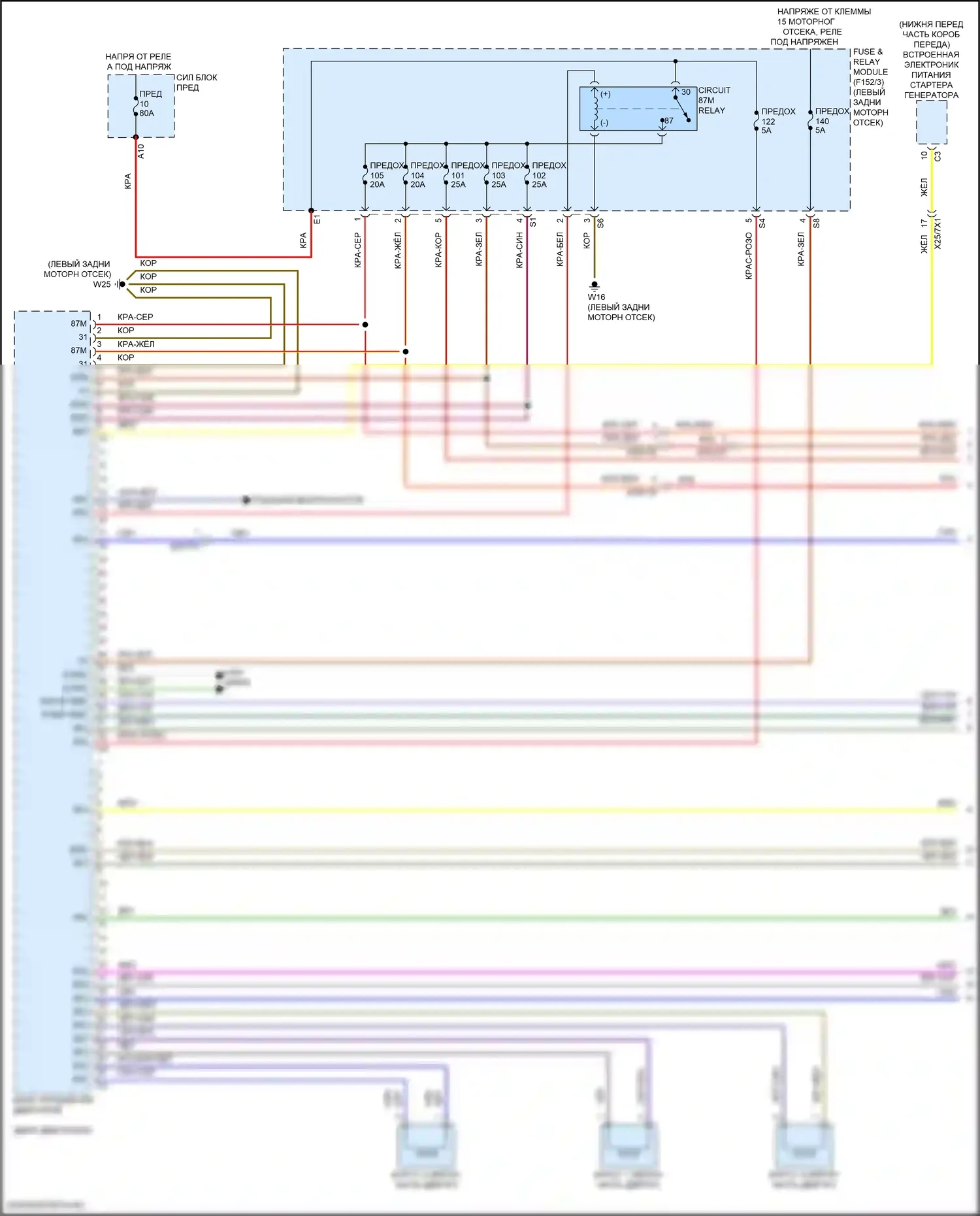 GLC-класс Coupe Mercedes-Benz C254 (2023-2024): Электросхема двигателя 2.0l turbo hybrid (1 из 9) 