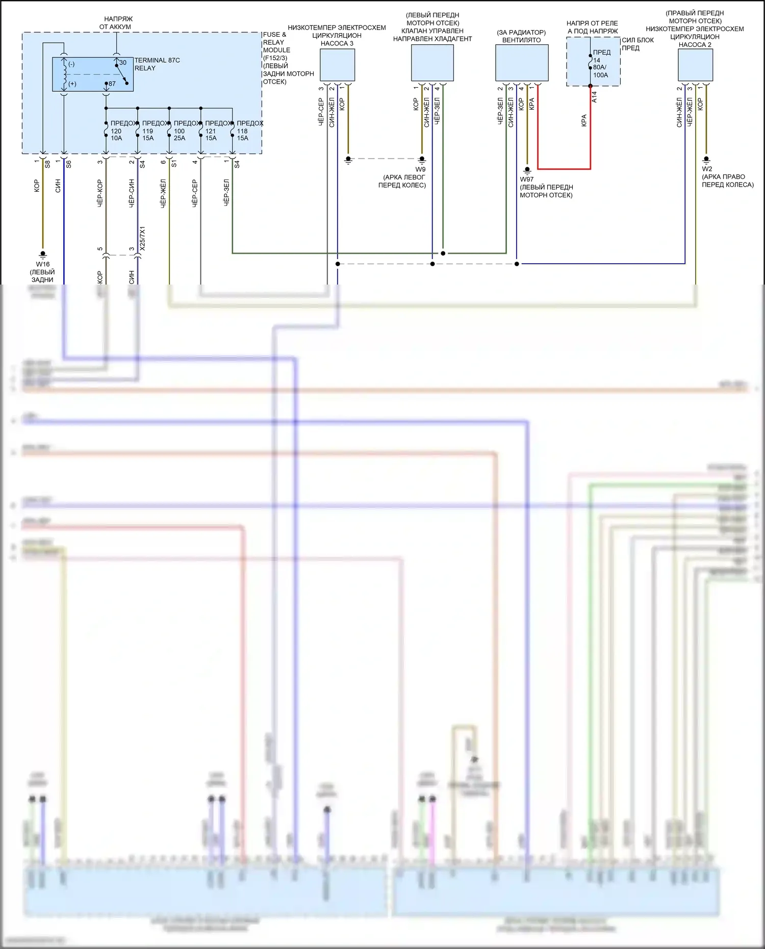 GLC-класс Coupe Mercedes-Benz C254 (2023-2024): Электросхема двигателя 2.0l turbo hybrid (7 из 9) 