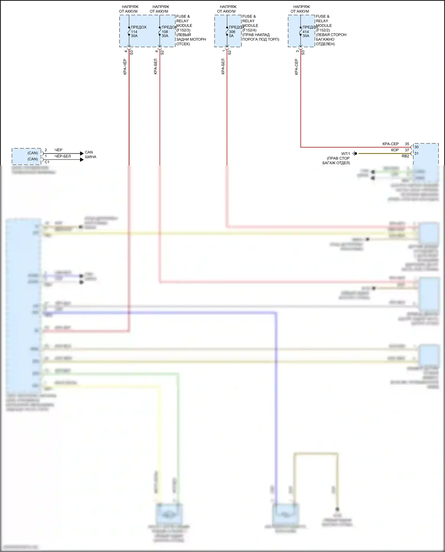 GLC-класс Coupe Mercedes-Benz C254 (2023-2024): Дворники и омыватели электросхема 