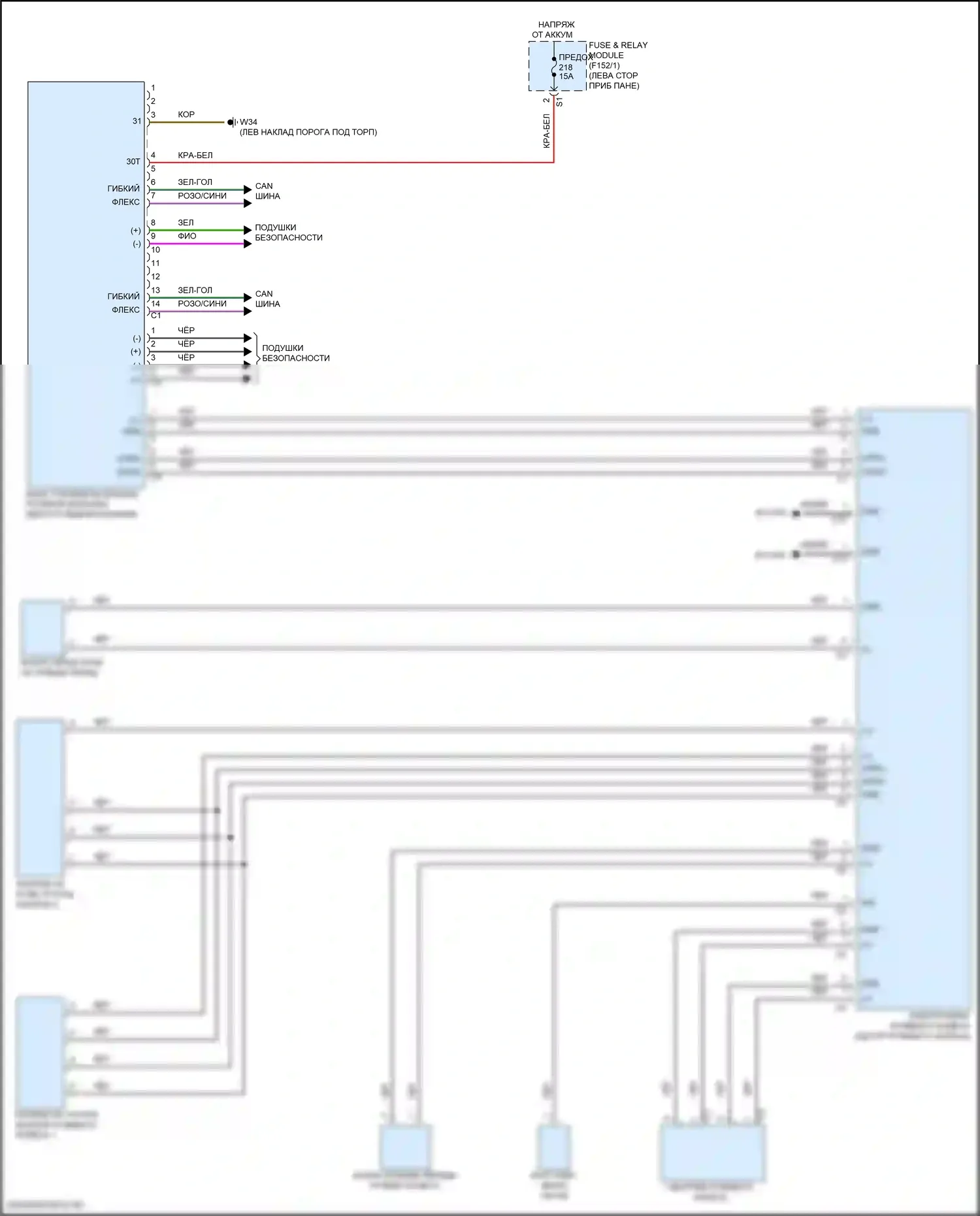 GLC-класс Coupe Mercedes-Benz C254 (2023-2024): Электросхема рулевая колонка 