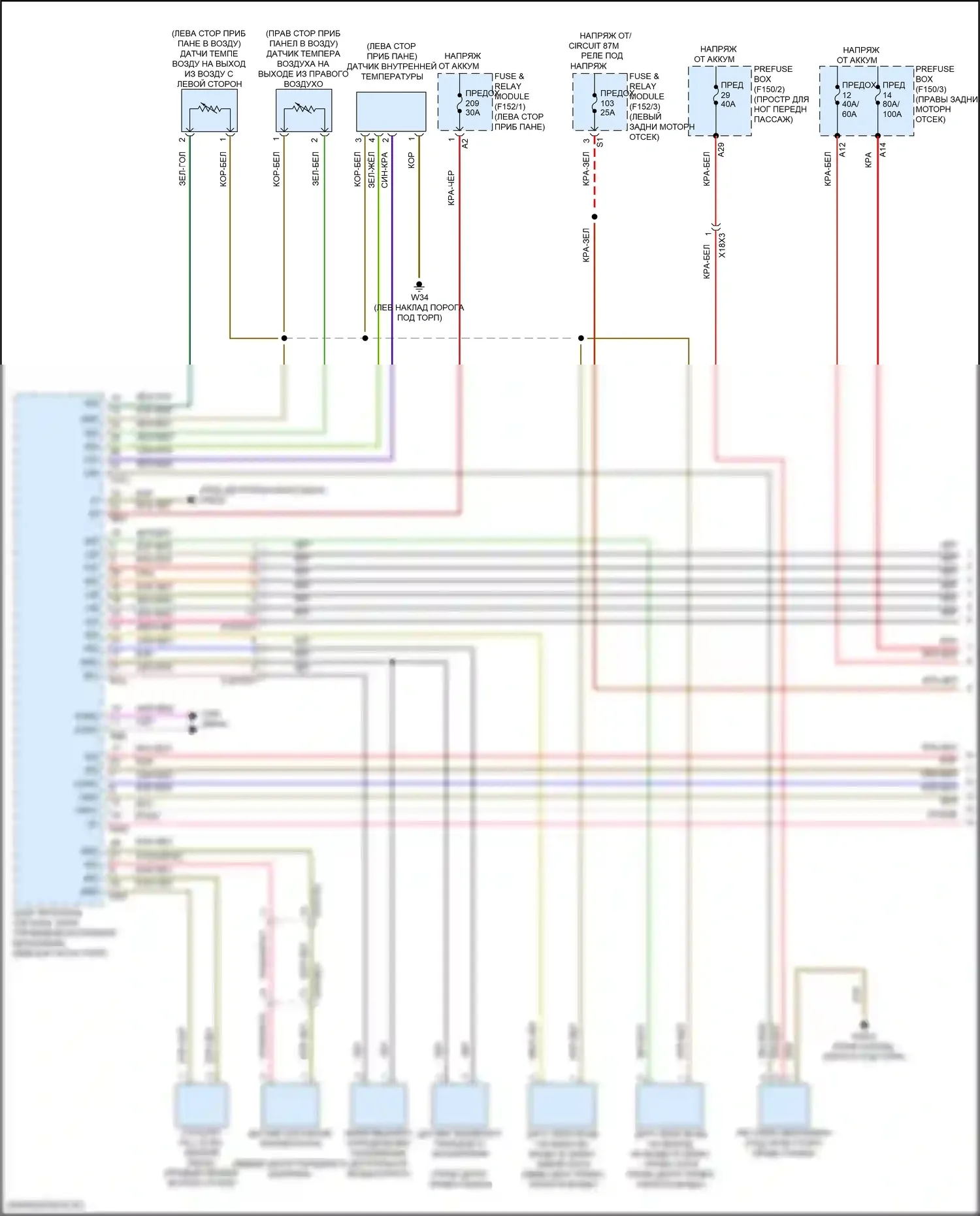GLC-класс Coupe Mercedes-Benz C254 (2023-2024): Электросхема климат контроля (1 из 3) 
