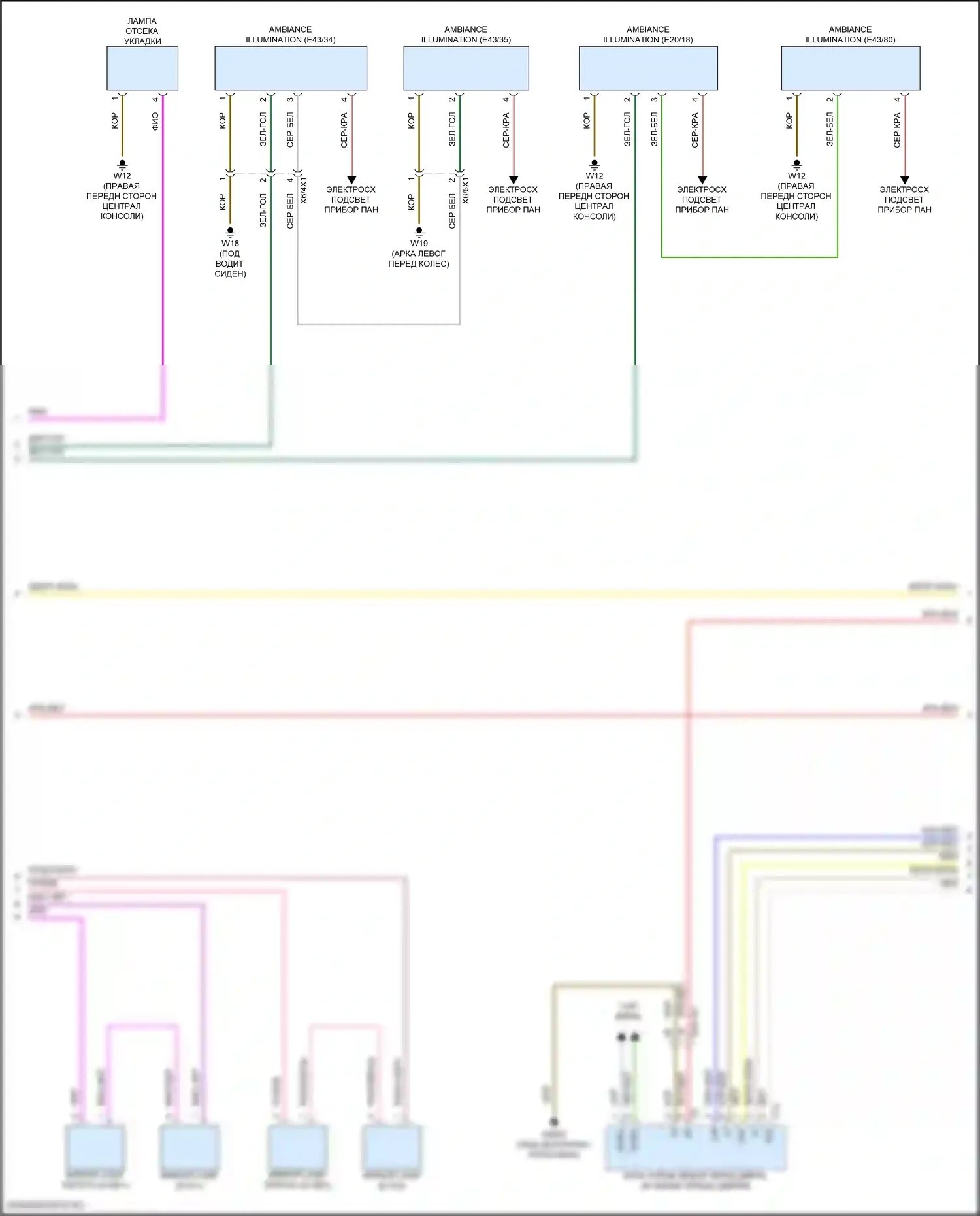 GLC-класс Coupe Mercedes-Benz C254 (2023-2024): Электросхема освещения салона (2 из 5) 