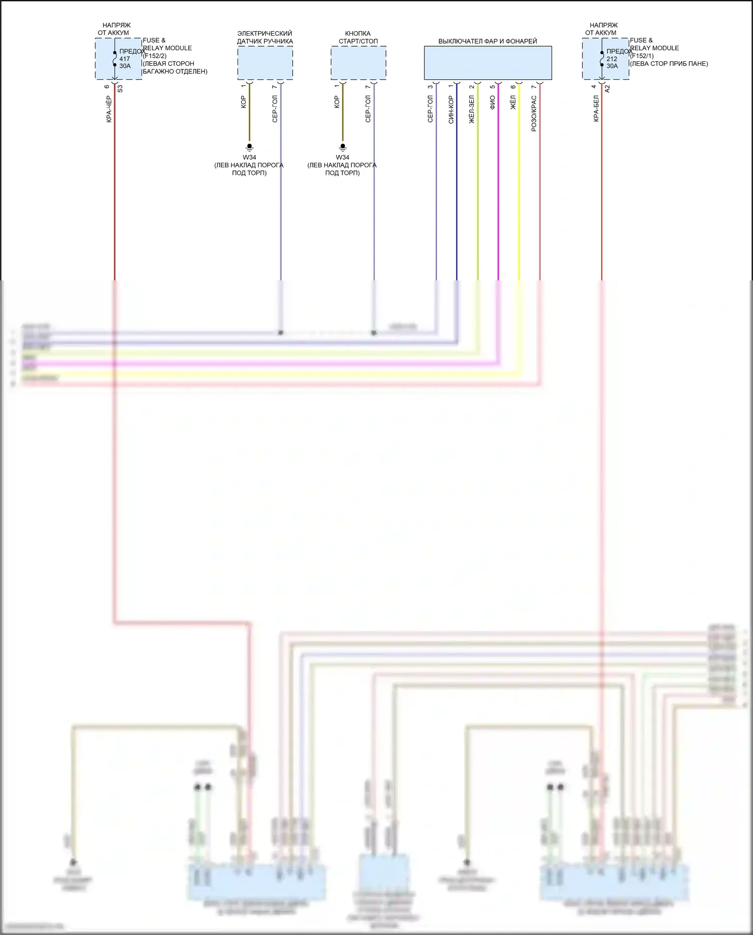 GLC-класс Coupe Mercedes-Benz C254 (2023-2024): Электросхема подсветки приборной панели (2 из 3) 