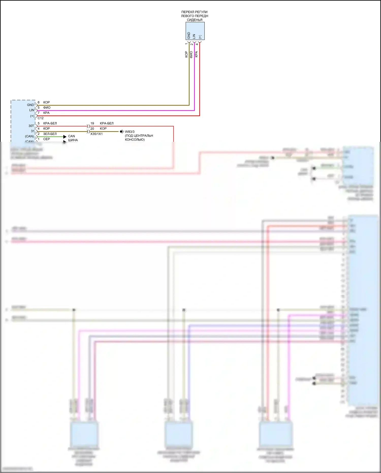 GLC-класс Coupe Mercedes-Benz C254 (2023-2024): Электросхема сиденья памяти водителя (2 из 2) 
