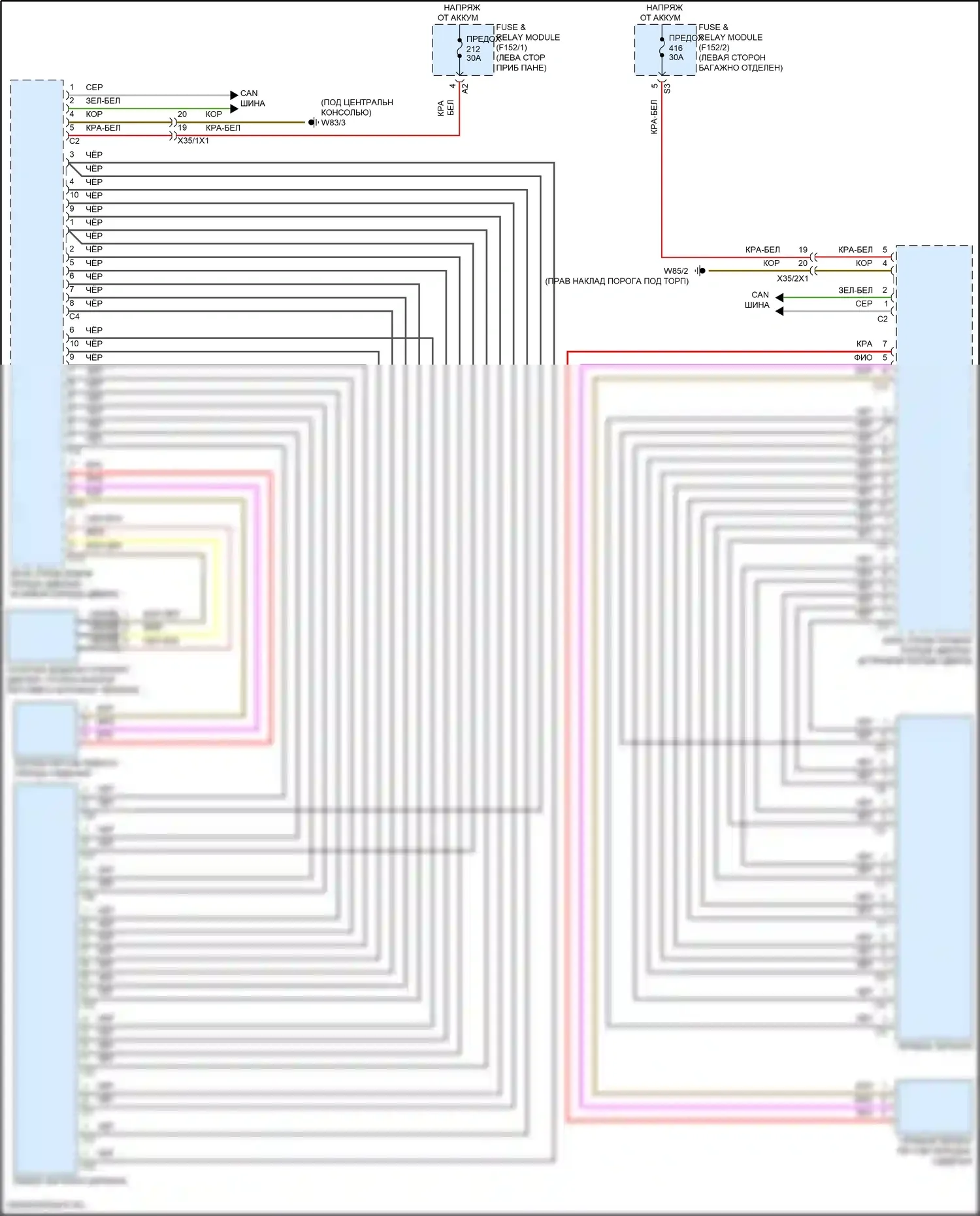 GLC-класс Coupe Mercedes-Benz C254 (2023-2024): Электросхема зеркал памяти 