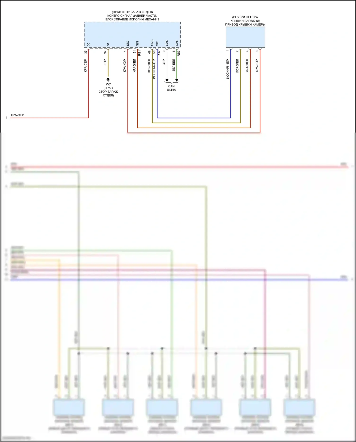 GLC-класс Coupe Mercedes-Benz C254 (2023-2024): Электросхема парктроника (2 из 3) 