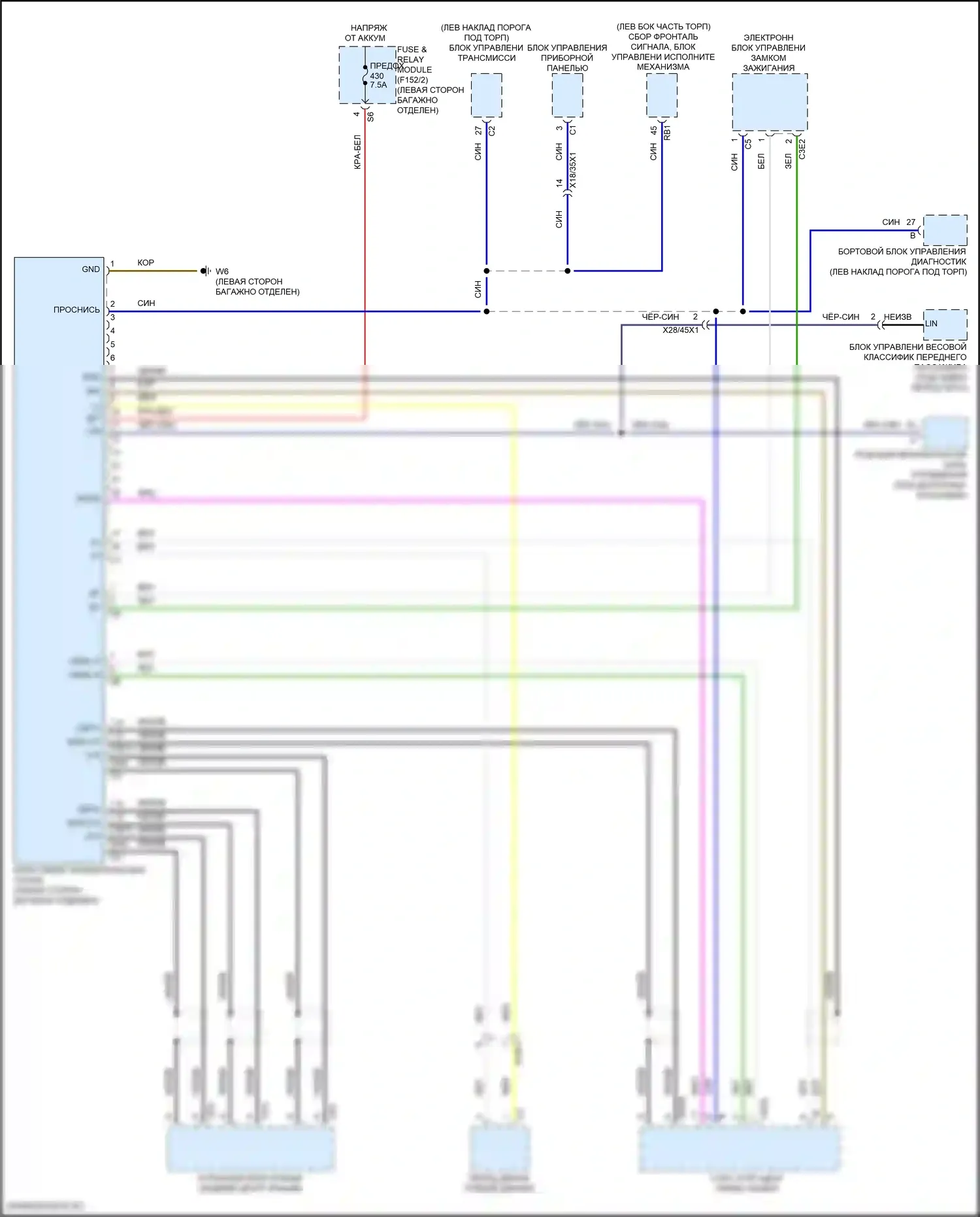 GLC-класс Coupe Mercedes-Benz C254 (2023-2024): Электросхема телематики 