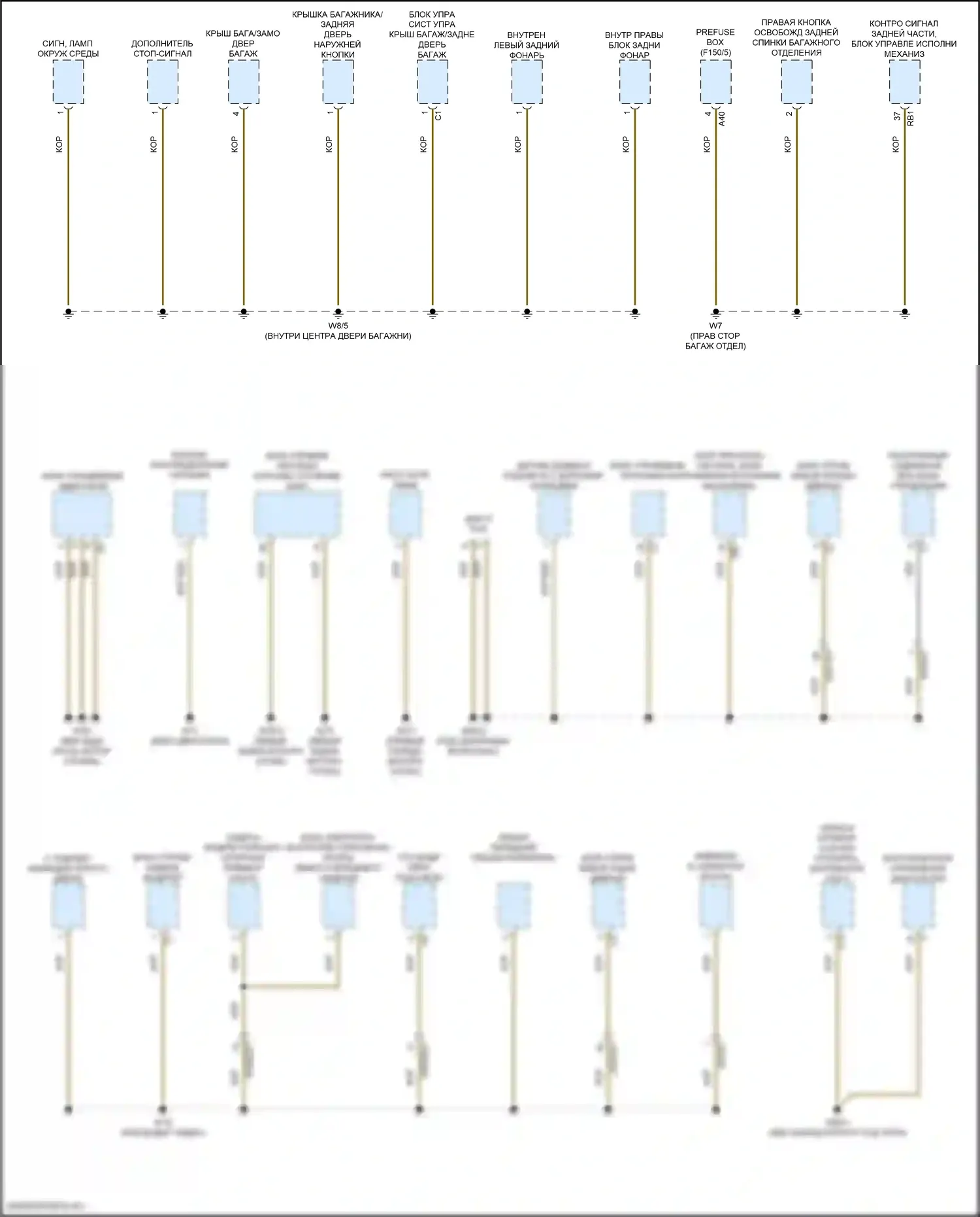 GLC-класс Coupe Mercedes-Benz C254 (2023-2024): Электросхема точек подключения масс (1 из 4) 