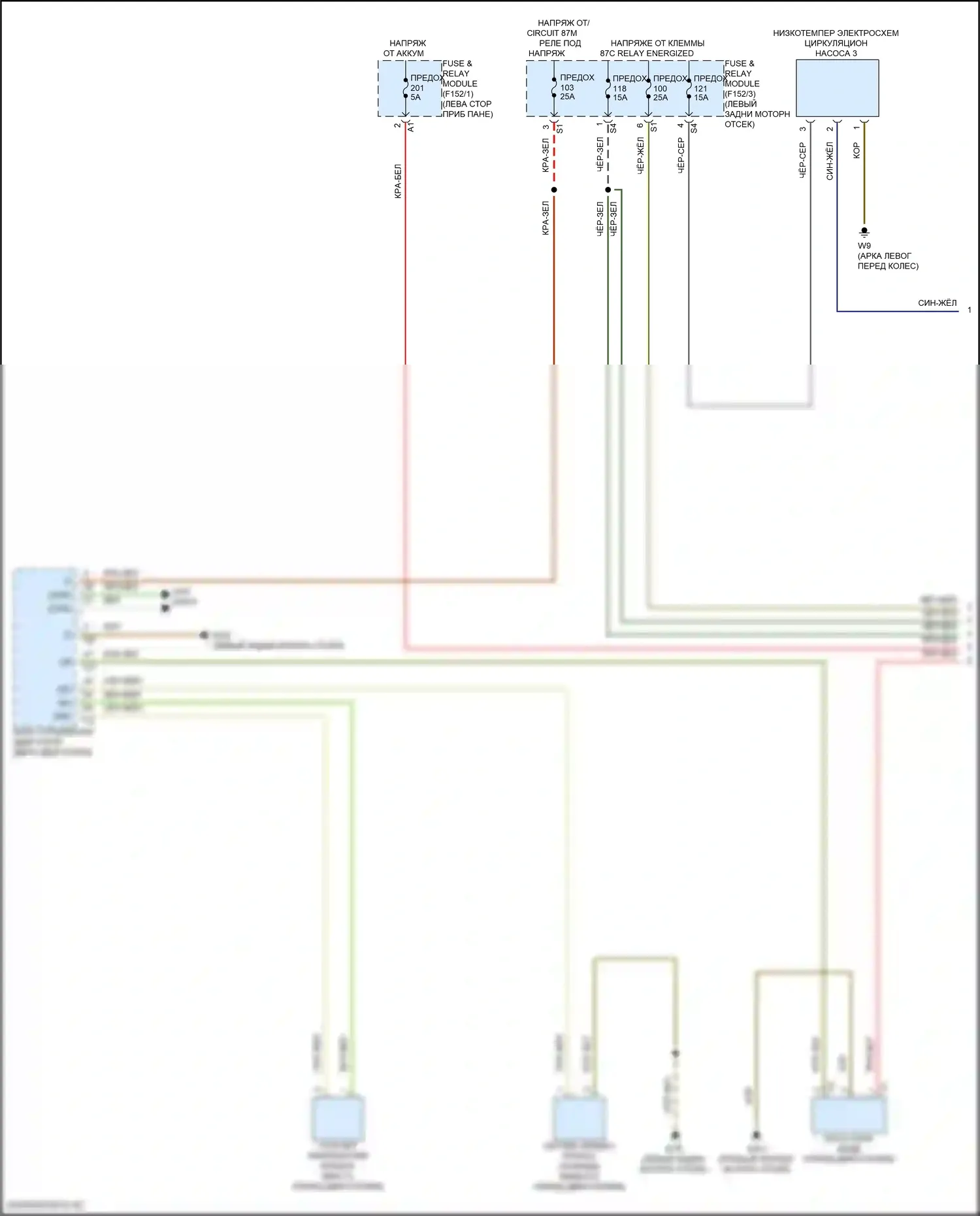 GLC-класс Coupe Mercedes-Benz C254 (2023-2024): Электросхема вентилятора охлаждения (1 из 2) 