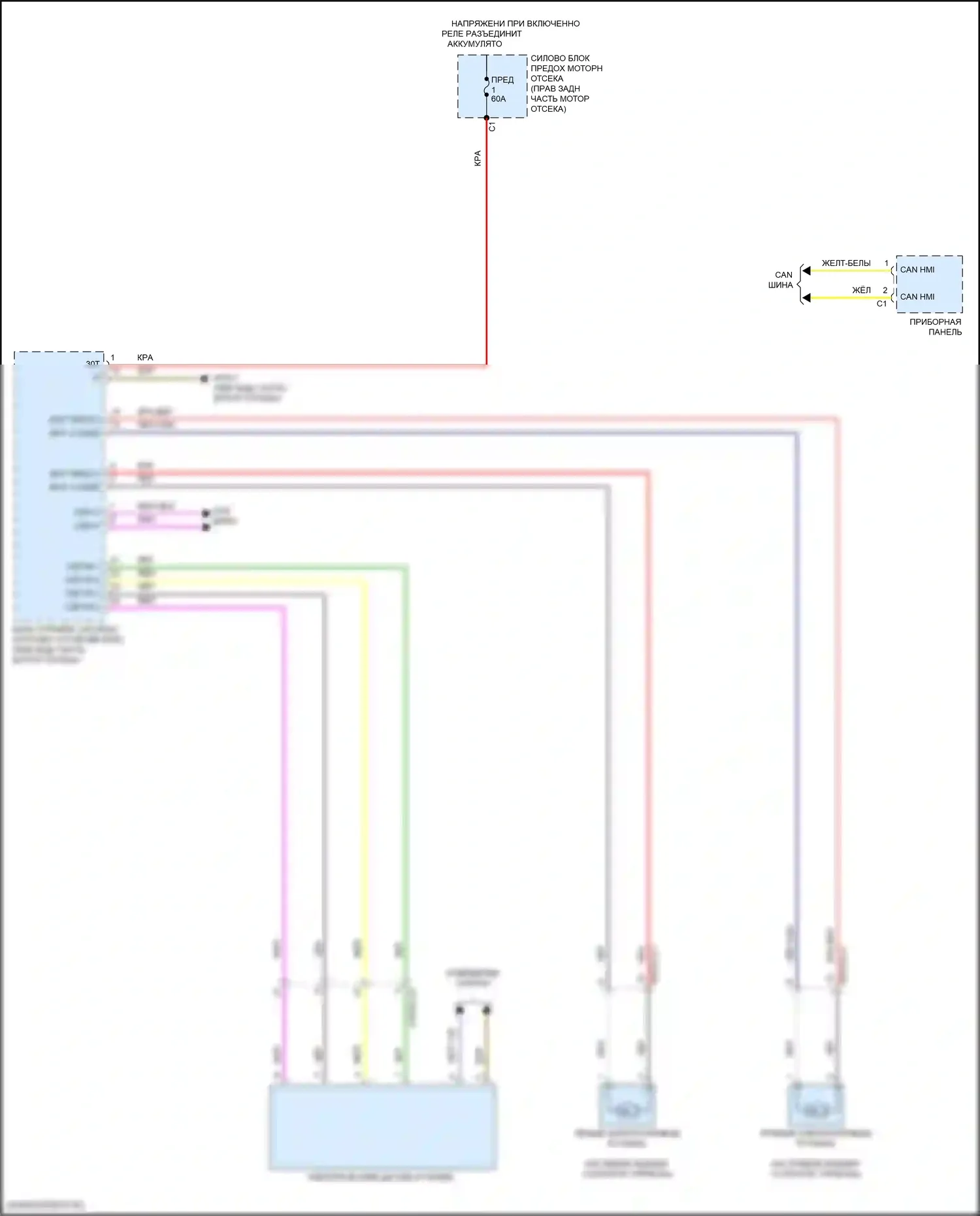 GLC-класс Mercedes-Benz X253 рестайлинг (2019-2023): Электросхема блокировки селектора 