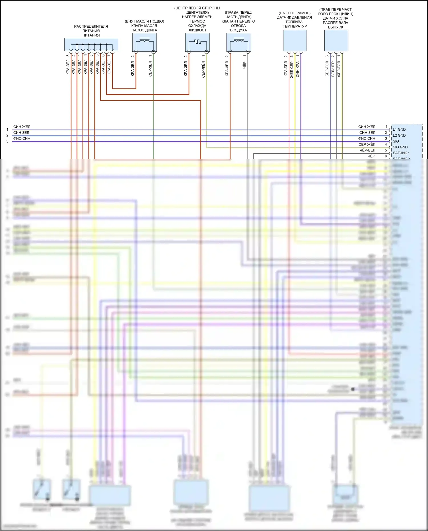 GLC-класс Mercedes-Benz X253 рестайлинг (2019-2023): Электросхема двигателя 2.0л турбо (8 из 8) 