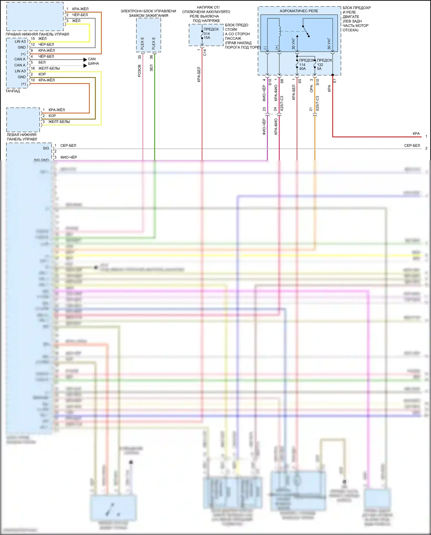 GLC-класс Mercedes-Benz X253 рестайлинг (2019-2023): Электросхема управления воздушным телом (1 из 3) 