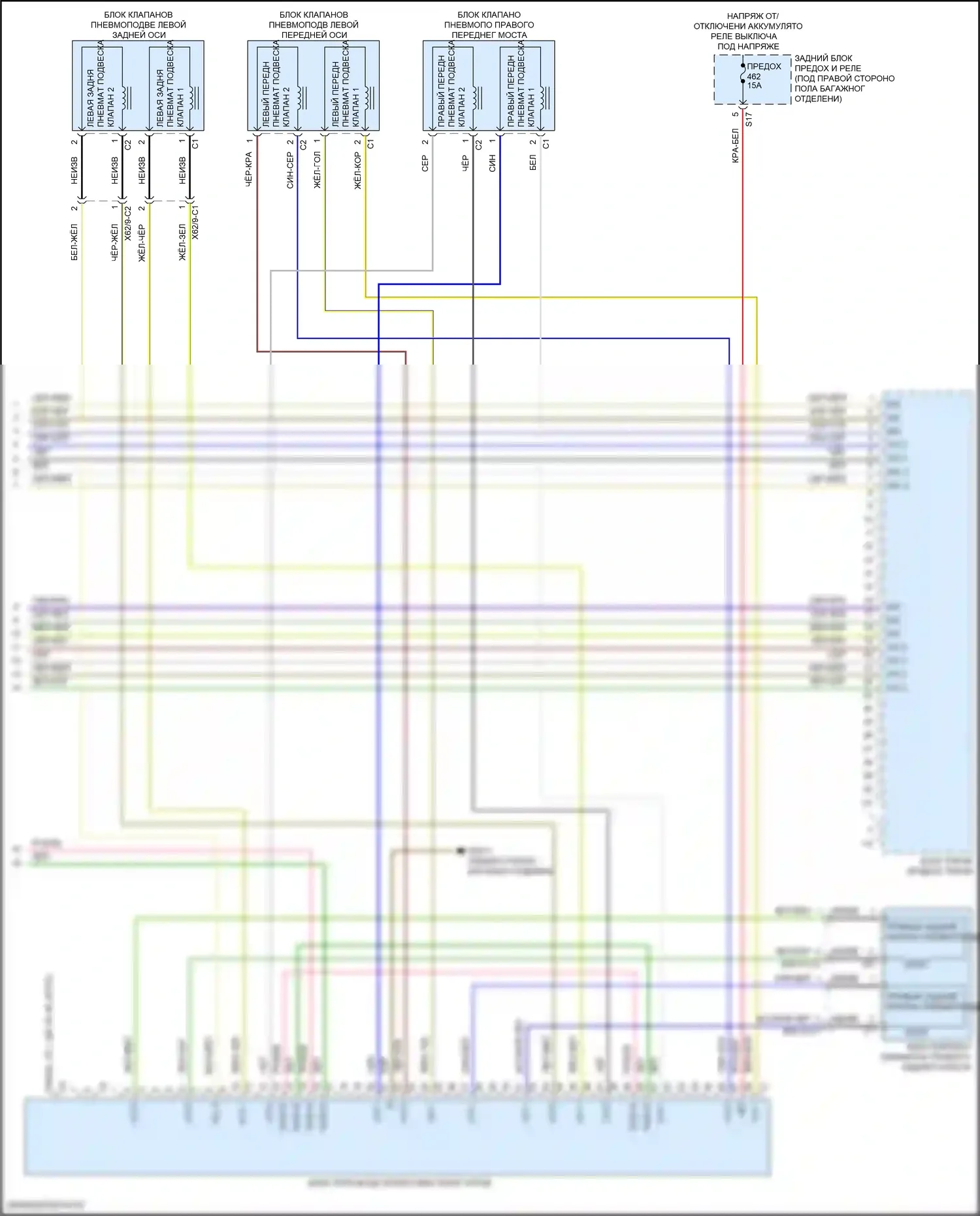 GLC-класс Mercedes-Benz X253 рестайлинг (2019-2023): Электросхема управления воздушным телом (3 из 3) 