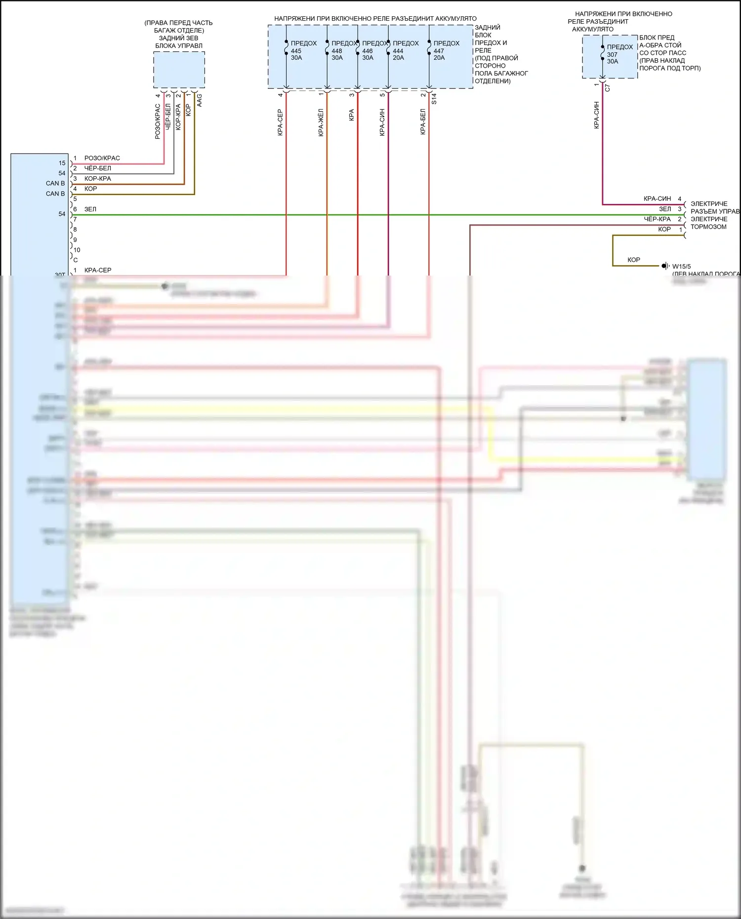 GLC-класс Mercedes-Benz X253 рестайлинг (2019-2023): Электросхема освещения прицепа 
