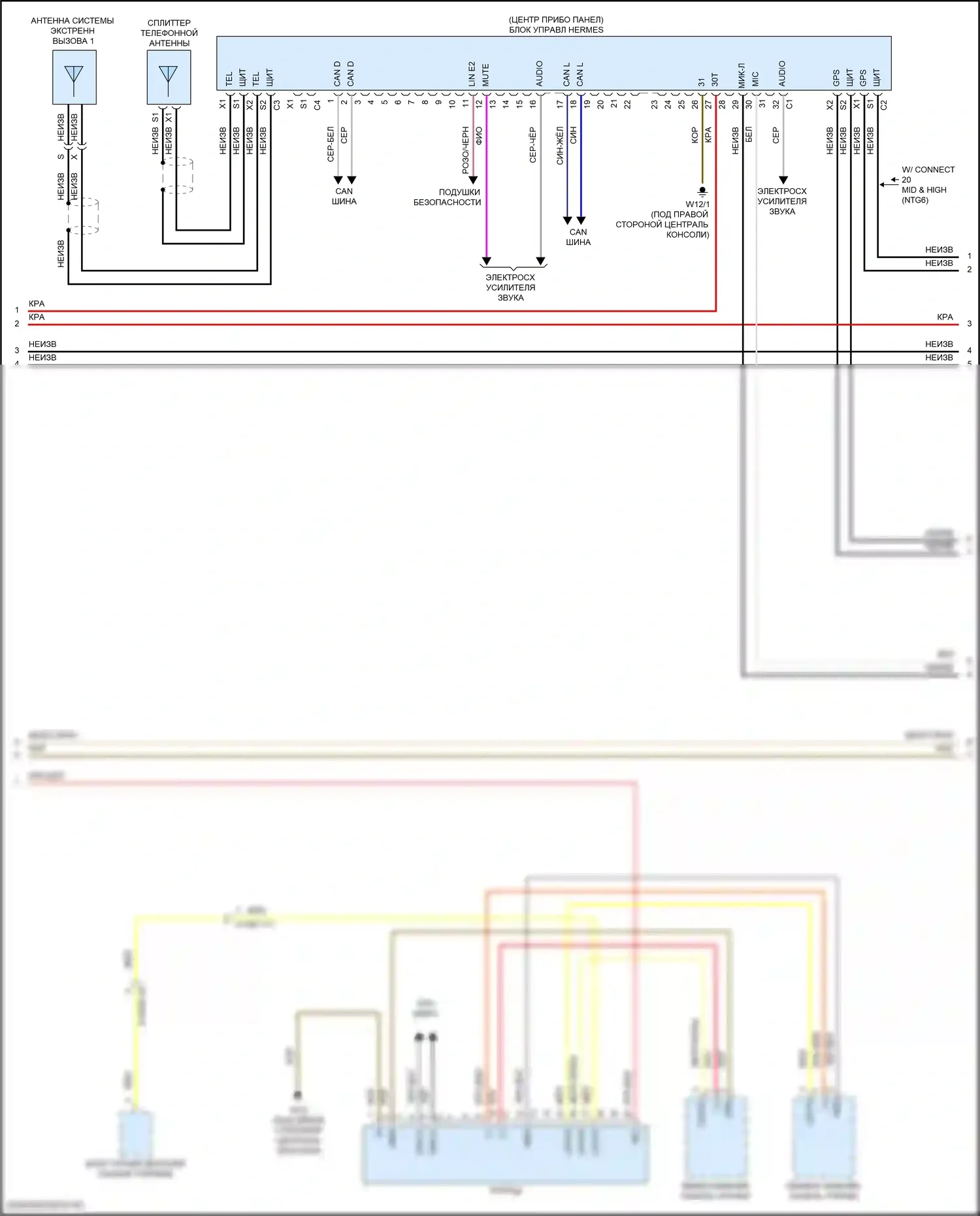 GLC-класс Mercedes-Benz X253 рестайлинг (2019-2023): Магнитола comand электросхема (2 из 5) 