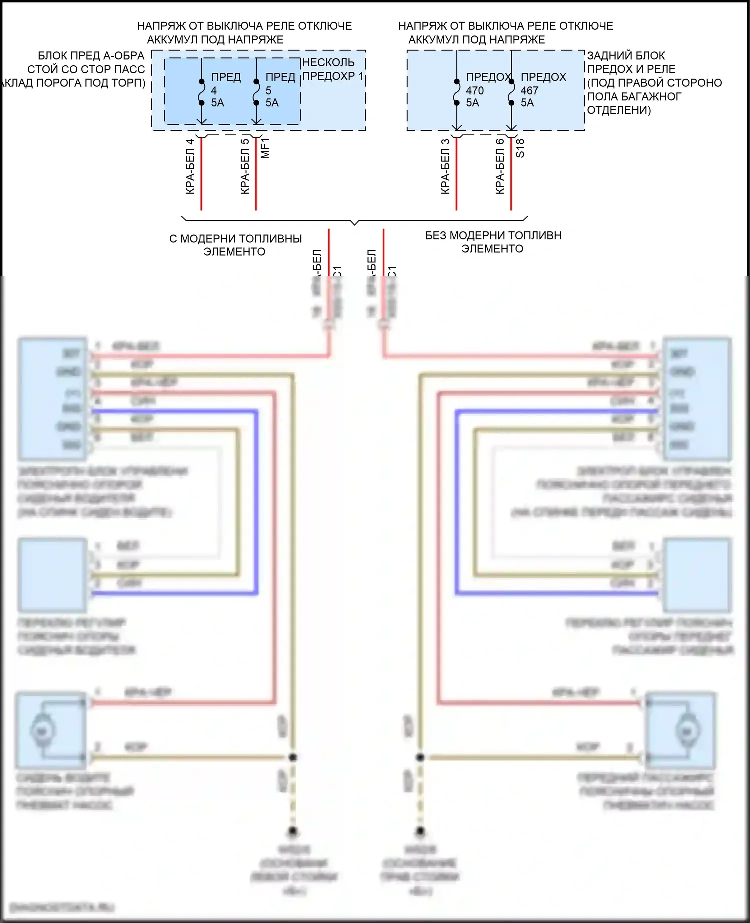 GLC-класс Mercedes-Benz X253 рестайлинг (2019-2023): Поясничная электросхема 