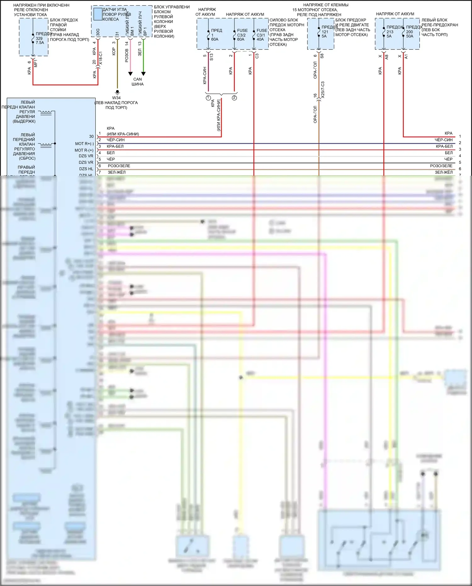GLC-класс Mercedes-Benz X253 (2015-2019): Антиблокировочная система abs электросхема (1 из 2) 