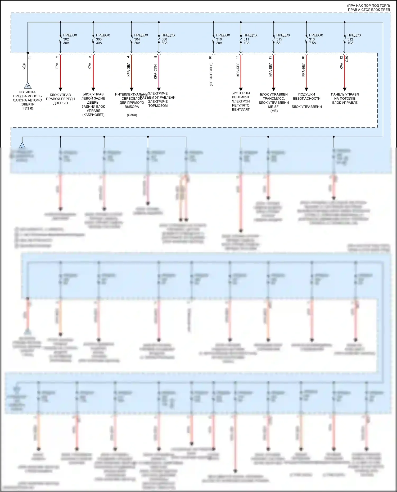 GLC-класс Mercedes-Benz X253 (2015-2019): Электросхема блока предохранителей реле (6 из 6) 
