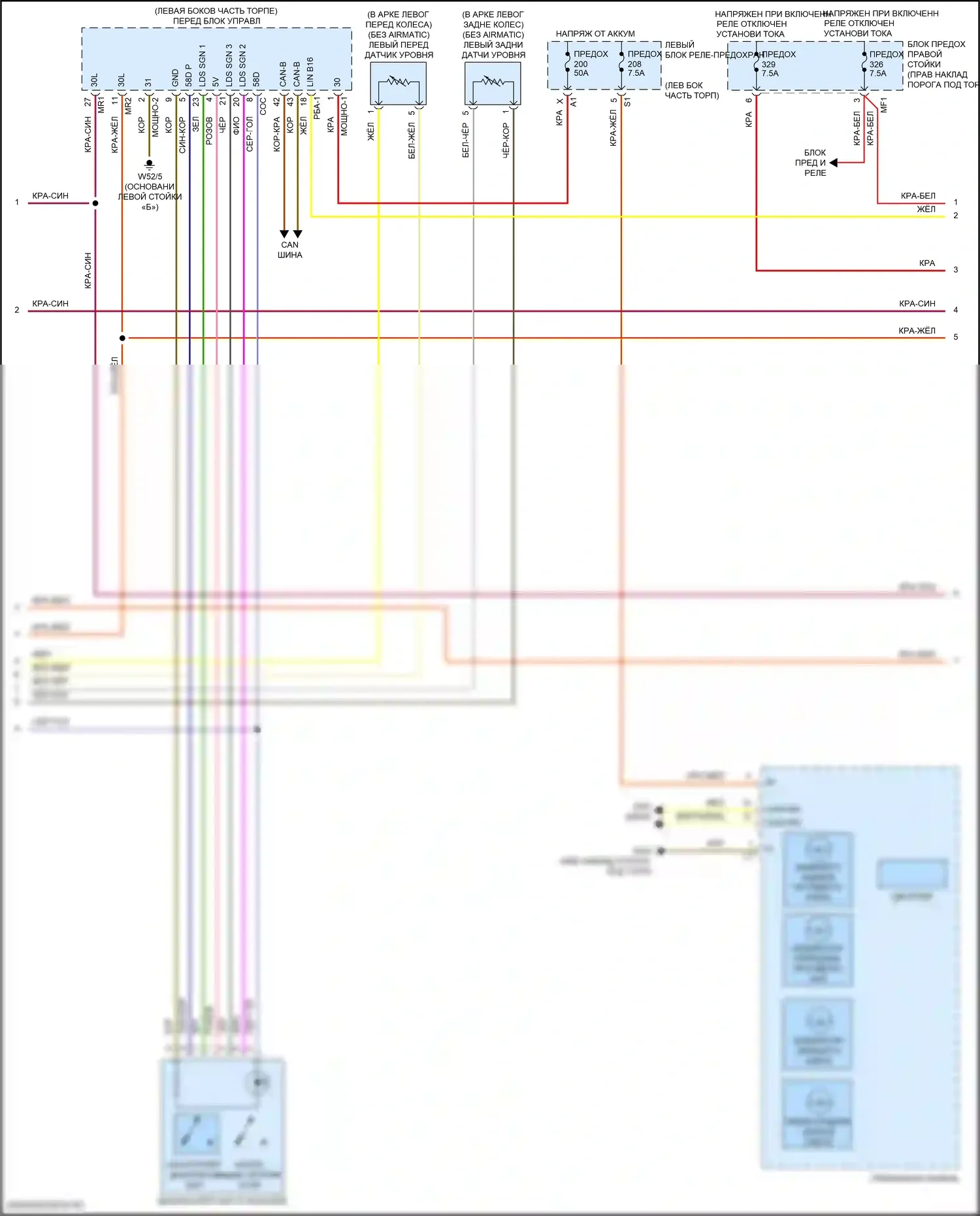 GLC-класс Mercedes-Benz X253 (2015-2019): Электросхема фар, с динамическими светодиодными фарами (2 из 3) 