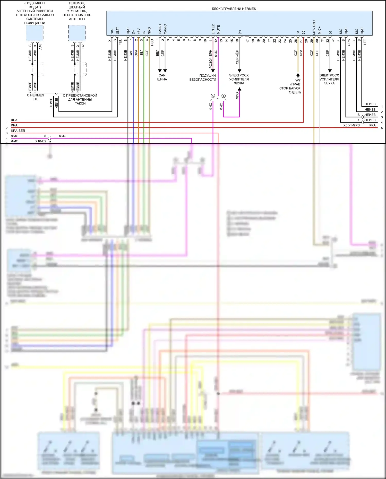 GLC-класс Mercedes-Benz X253 (2015-2019): Магнитола comand электросхема (2 из 5) 