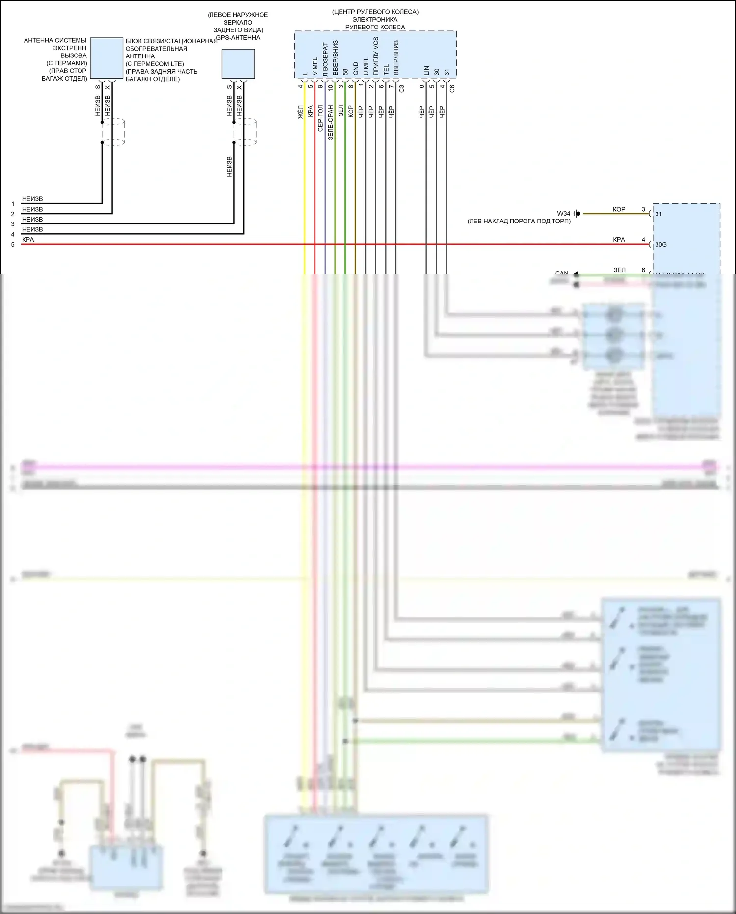GLC-класс Mercedes-Benz X253 (2015-2019): Электросхема магнитолы comand (3 из 5) 
