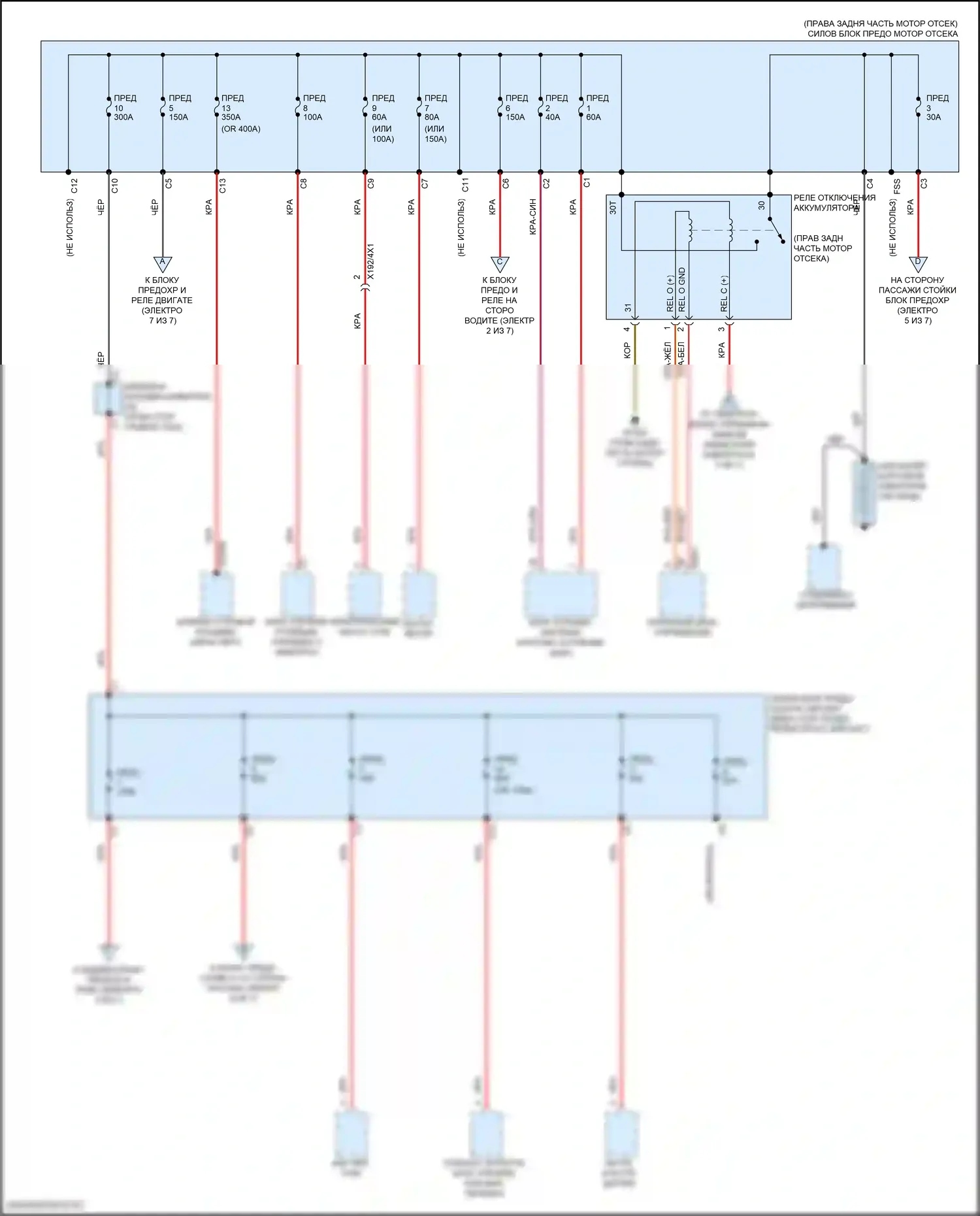 GLC-класс Mercedes-Benz X254 (2022-2024): Электросхема блока предохранителей реле, купе (1 из 7) 