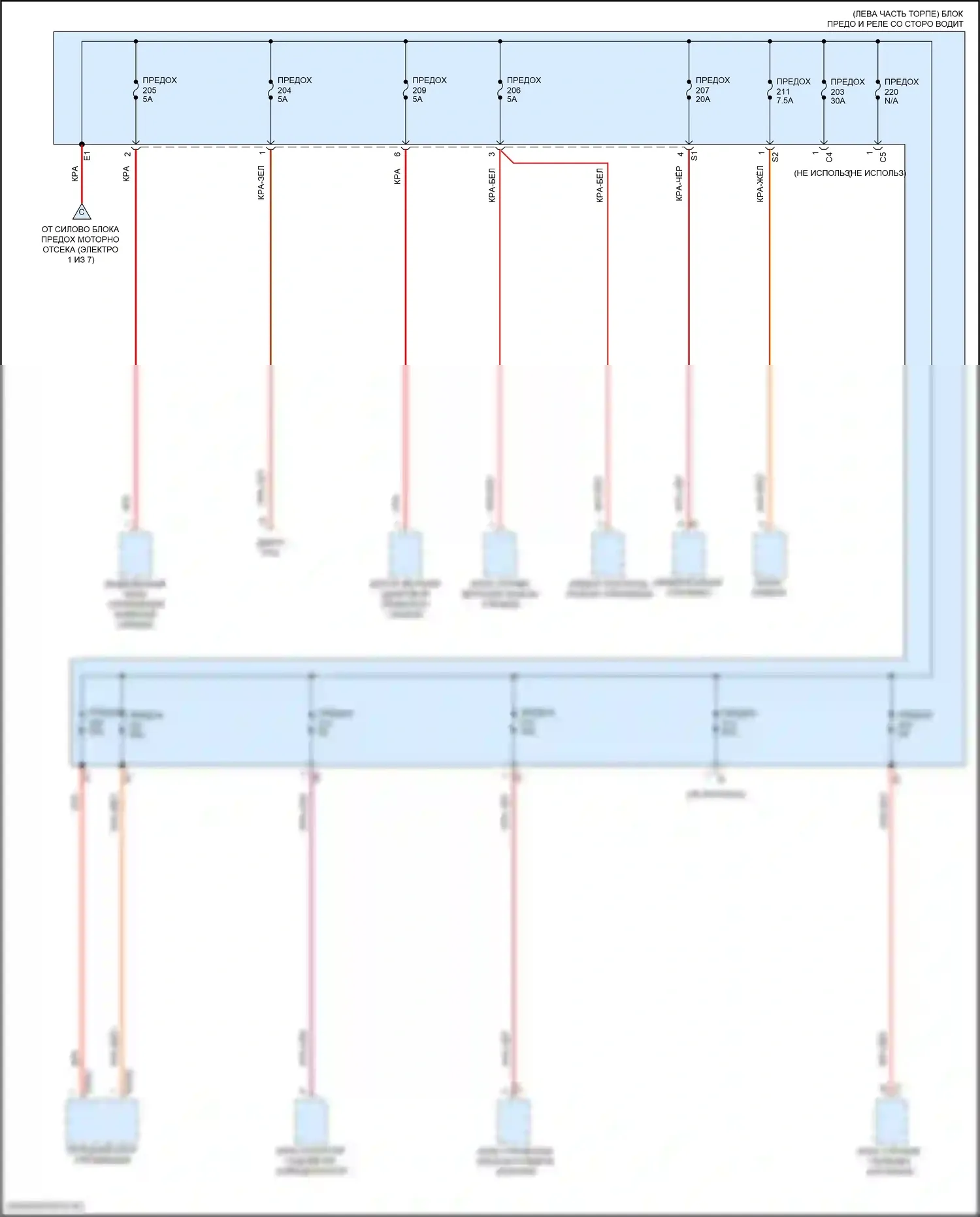 GLC-класс Mercedes-Benz X254 (2022-2024): Электросхема блока предохранителей реле, купе (2 из 7) 