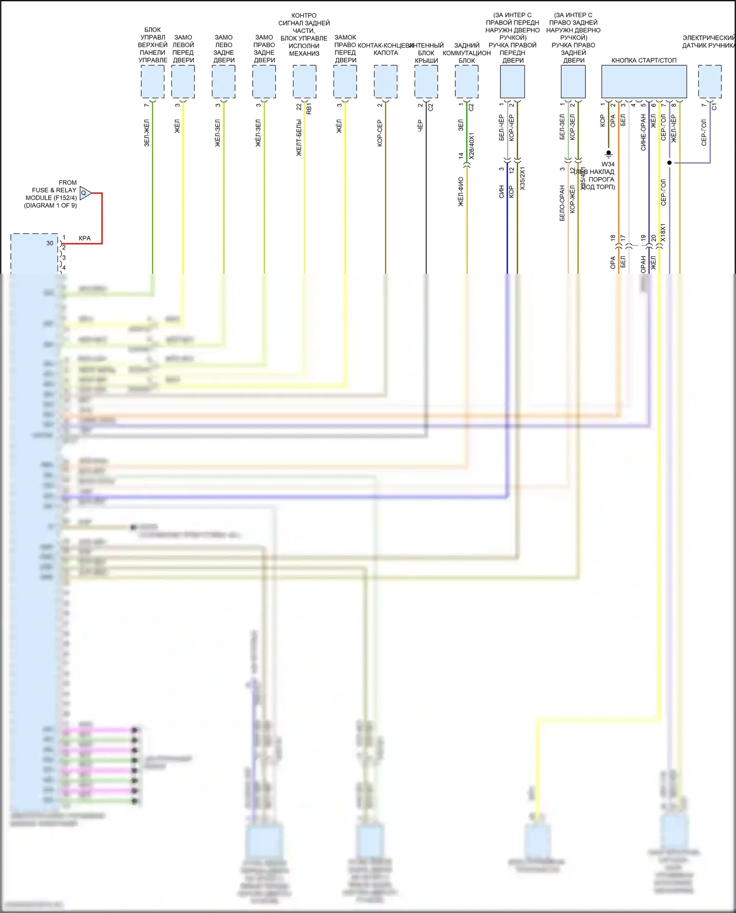 GLC-класс Mercedes-Benz X254 (2022-2024): Электросхема блока предохранителей реле, suv (8 из 9) 