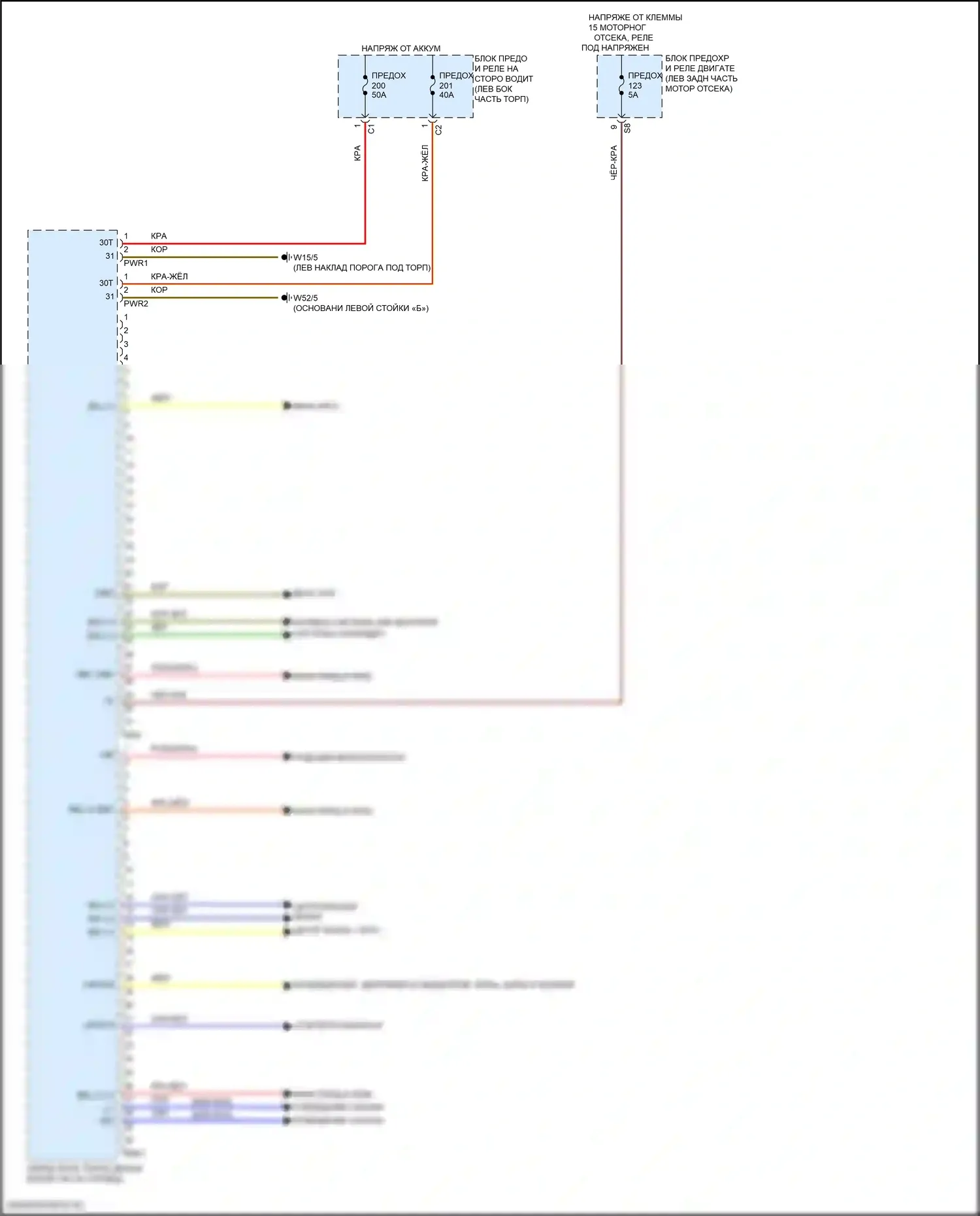 GLC-класс Mercedes-Benz X254 (2022-2024): Электросхема переднего блока управления sam, купе (1 из 2) 