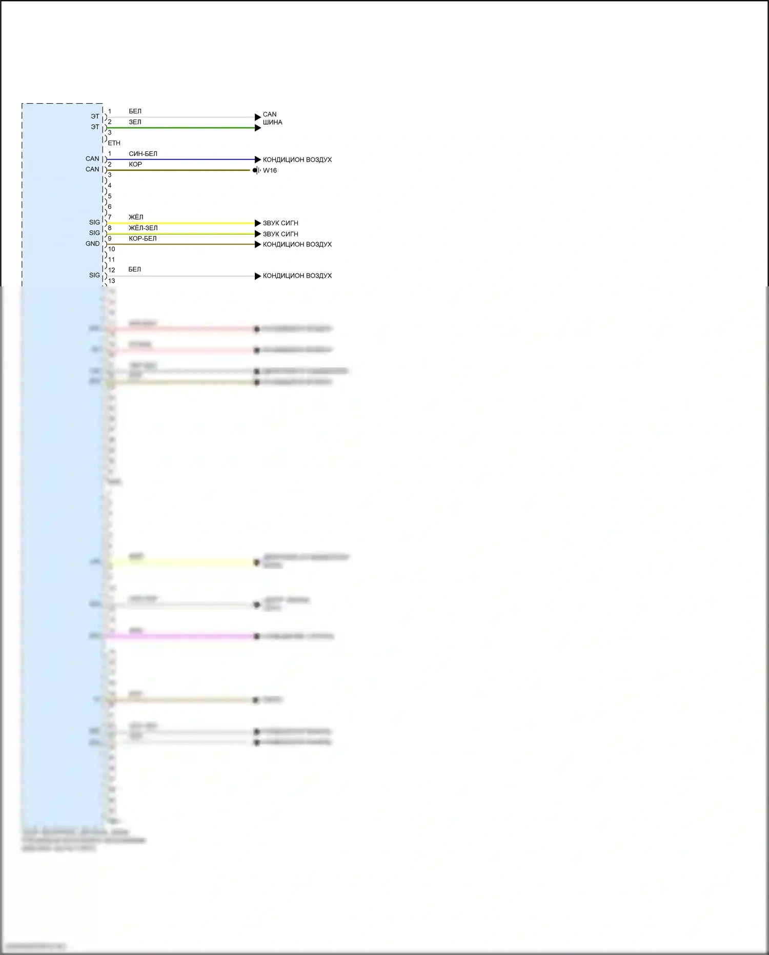 GLC-класс Mercedes-Benz X254 (2022-2024): Электросхема переднего блока управления sam, внедорожник (1 из 3) 