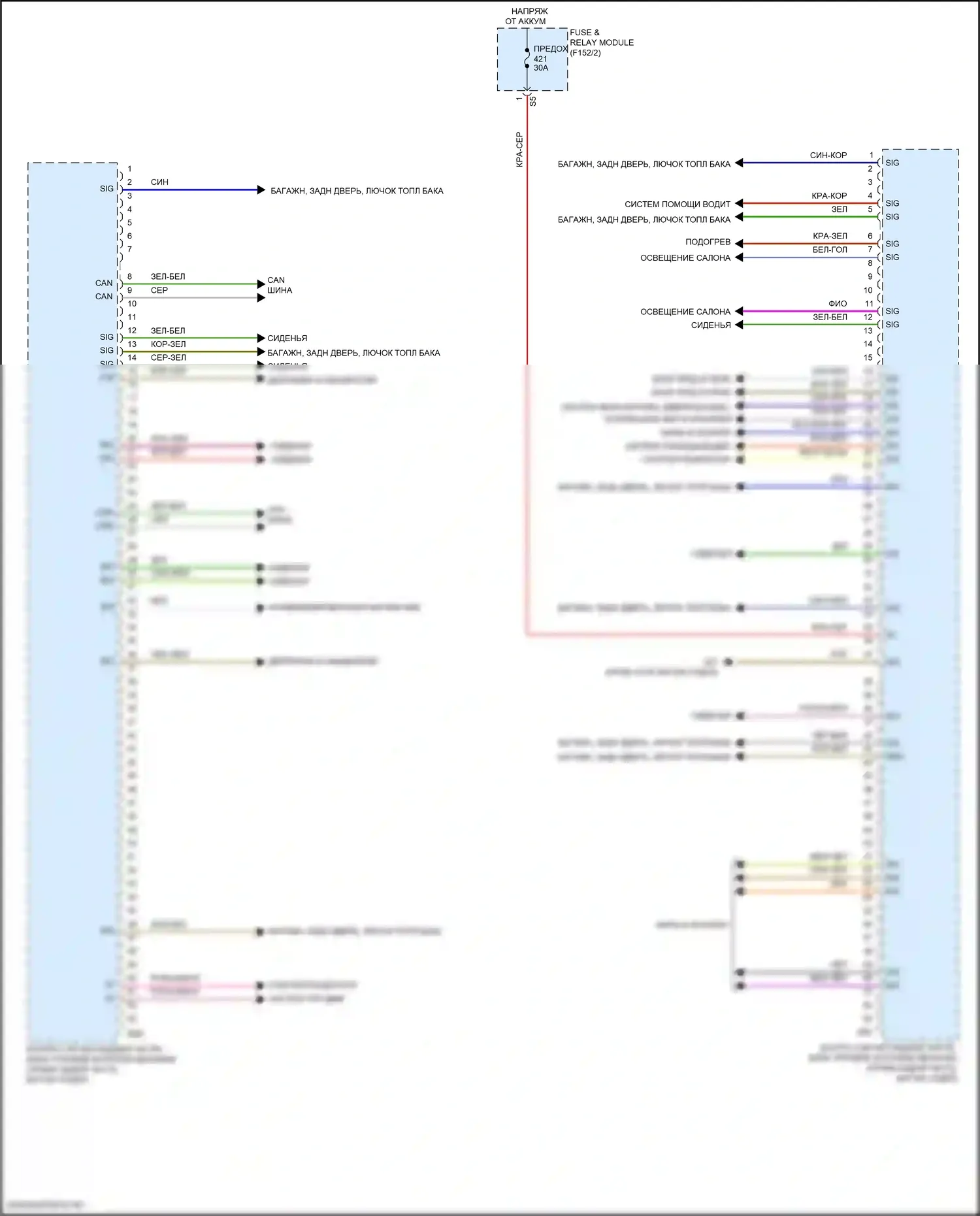 GLC-класс Mercedes-Benz X254 (2022-2024): Электросхема заднего блока управления sam, внедорожник (1 из 2) 