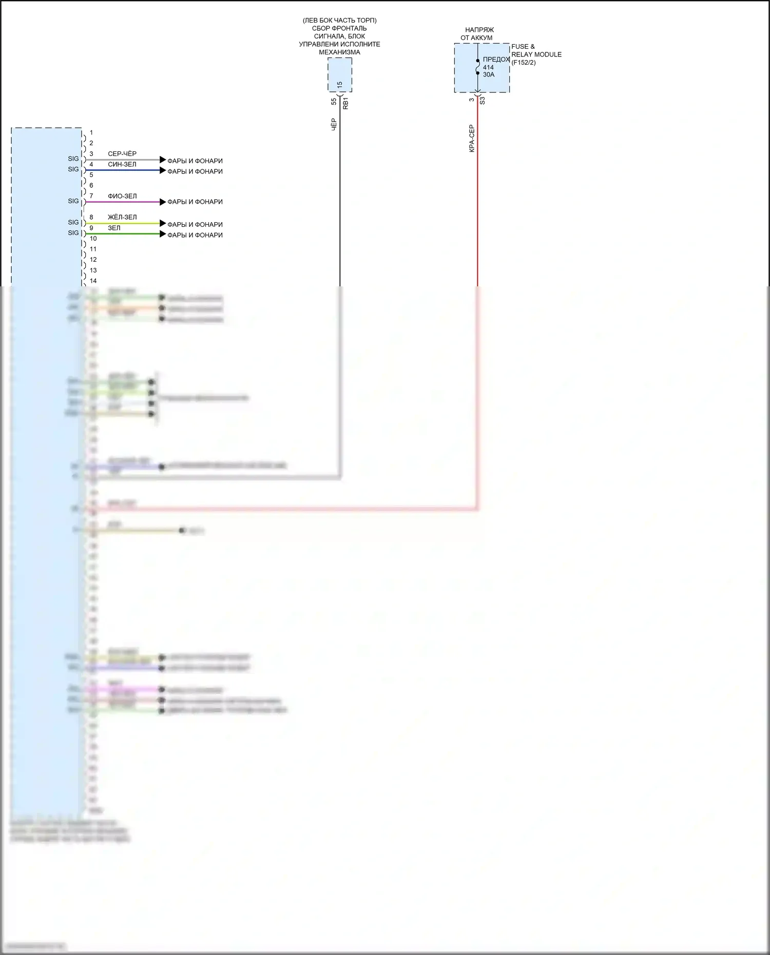 GLC-класс Mercedes-Benz X254 (2022-2024): Электросхема заднего блока управления sam, внедорожник (2 из 2) 