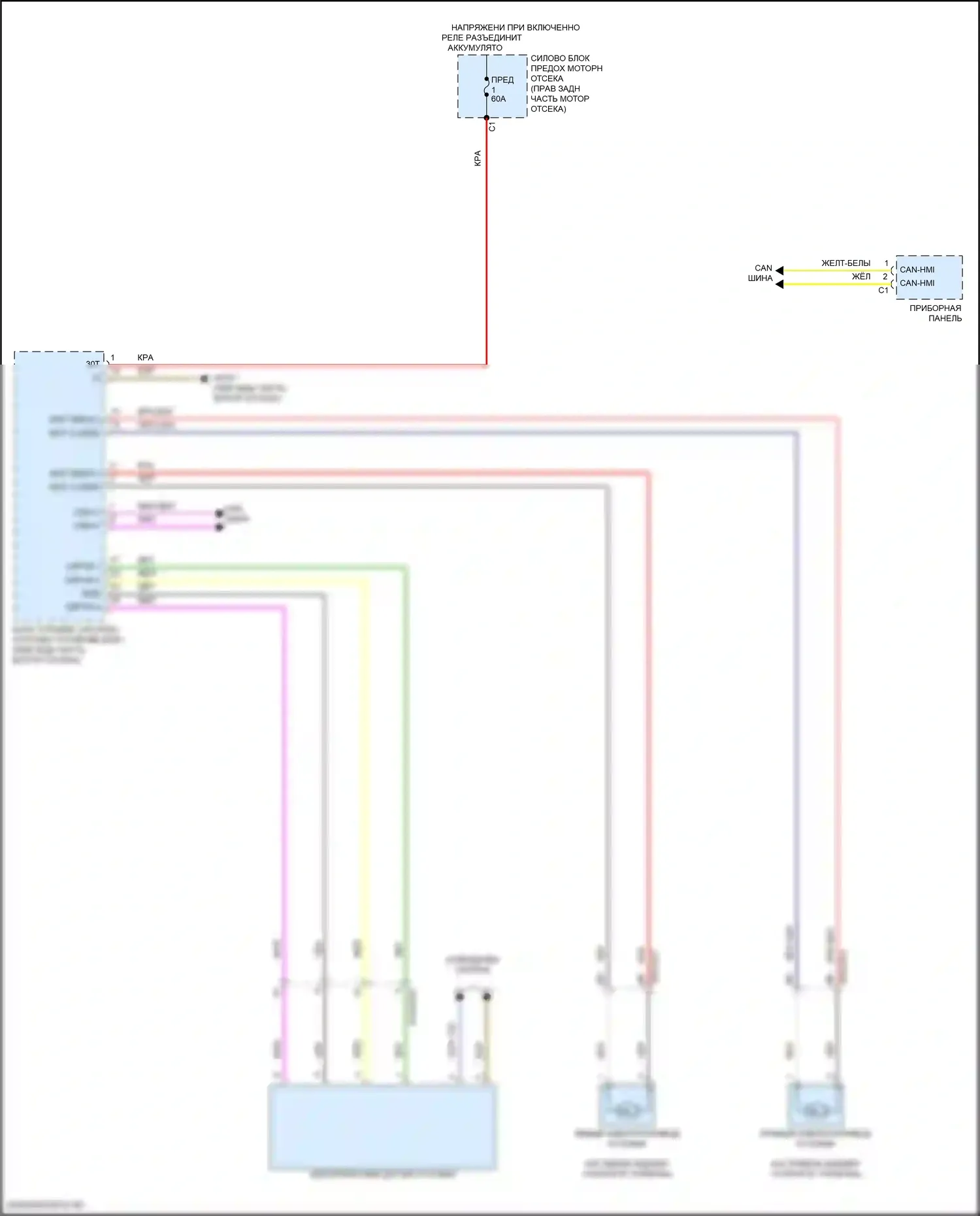 GLC-класс Mercedes-Benz X254 (2022-2024): Электросхема блокировки селектора 