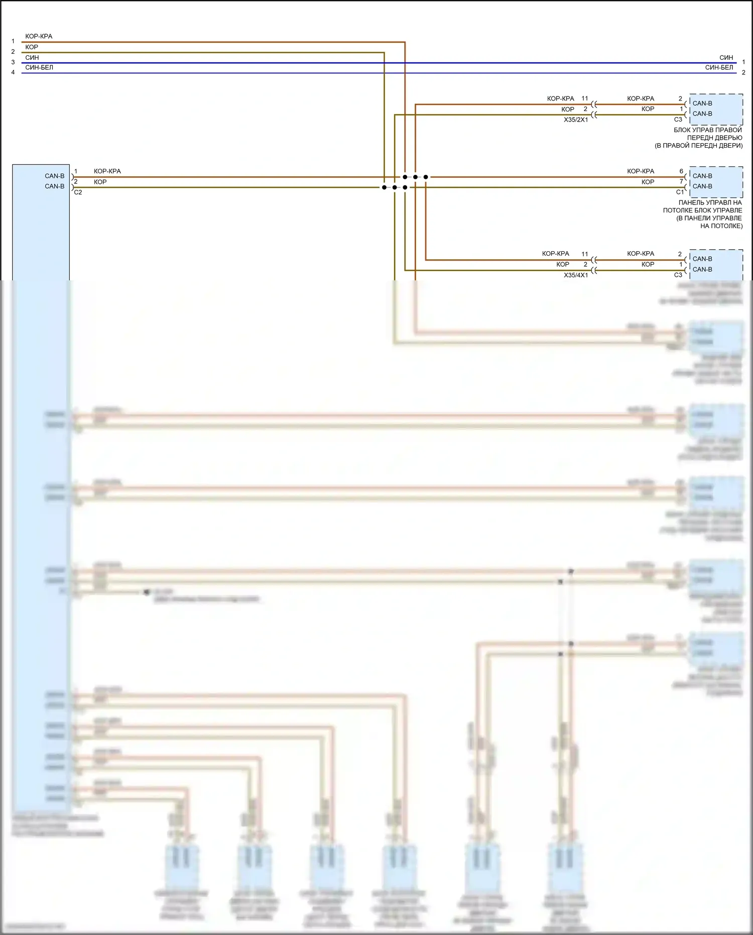 GLC-класс Mercedes-Benz X254 (2022-2024): Электросхема шины высокого/низкого уровня, купе (4 из 5) 