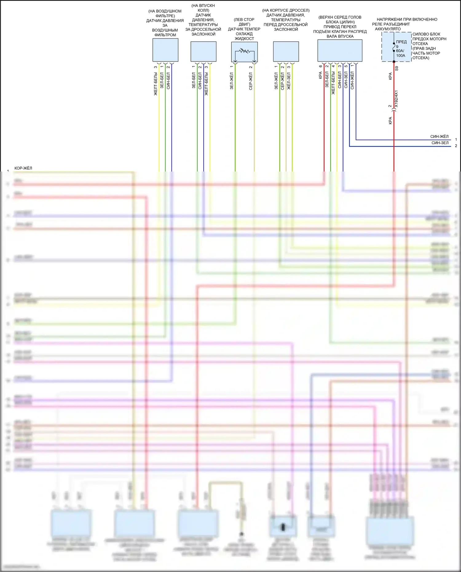 GLC-класс Mercedes-Benz X254 (2022-2024): Электросхема двигателя 2.0л турбо, купе (7 из 8) 