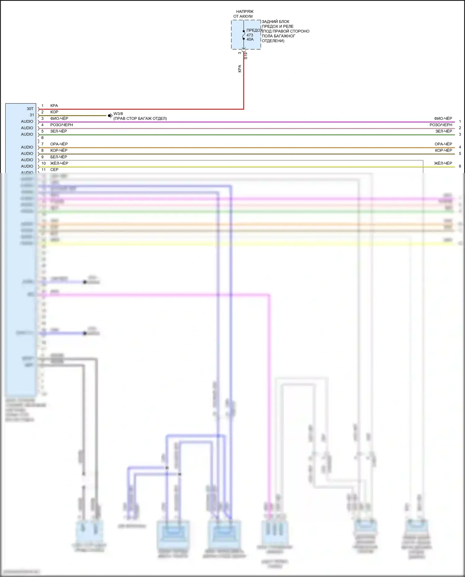 GLC-класс Mercedes-Benz X254 (2022-2024): Электросхема усилителя звука, купе (1 из 2) 