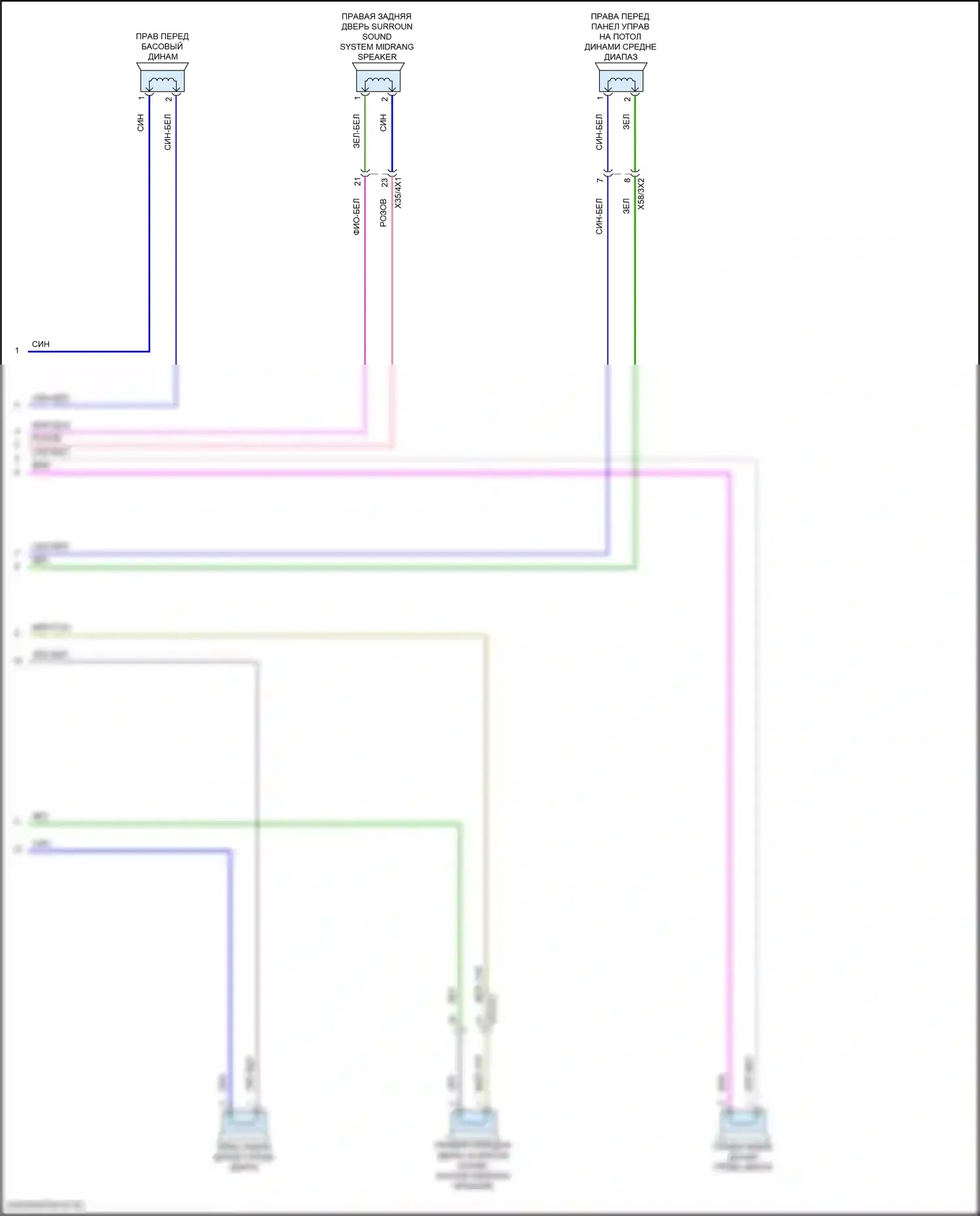GLC-класс Mercedes-Benz X254 (2022-2024): Электросхема усилителя звука, внедорожник (2 из 2) 