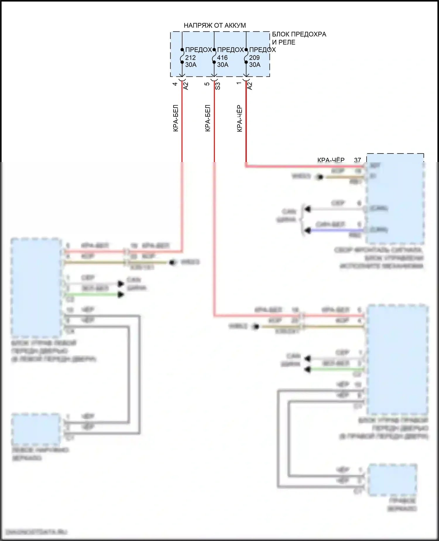 GLC-класс Mercedes-Benz X254 (2022-2024): Обогреваемые зеркала электросхема, внедорожник 