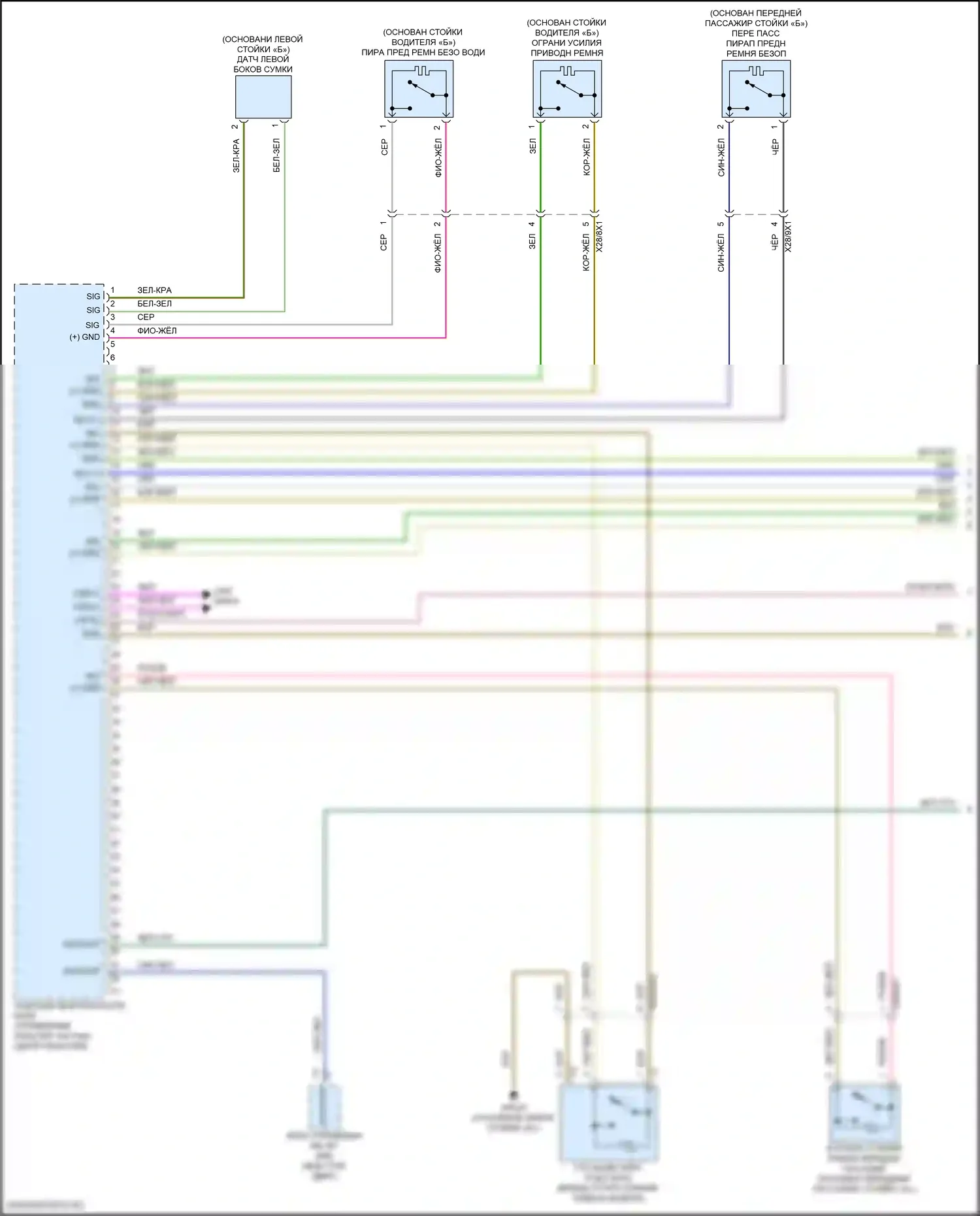 GLC-класс Mercedes-Benz X254 (2022-2024): Электросхема подушек безопасности, купе (1 из 4) 