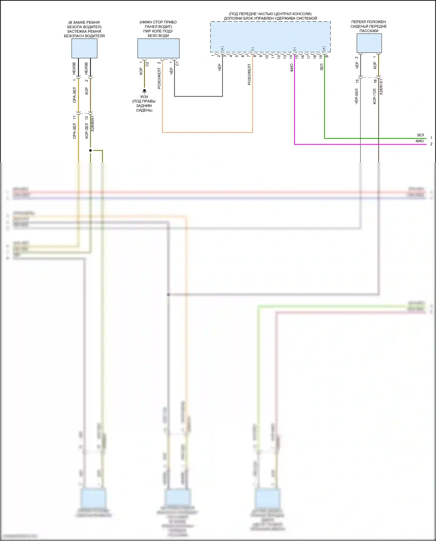 GLC-класс Mercedes-Benz X254 (2022-2024): Электросхема подушек безопасности, внедорожник (2 из 4) 