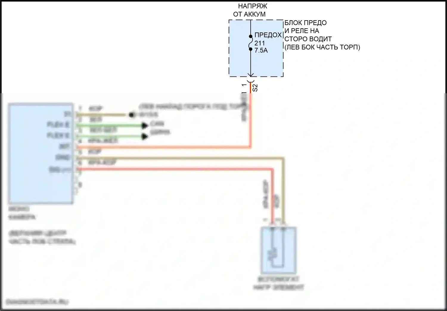 GLC-класс Mercedes-Benz X254 (2022-2024): Электросхема многофункциональной камеры, купе 