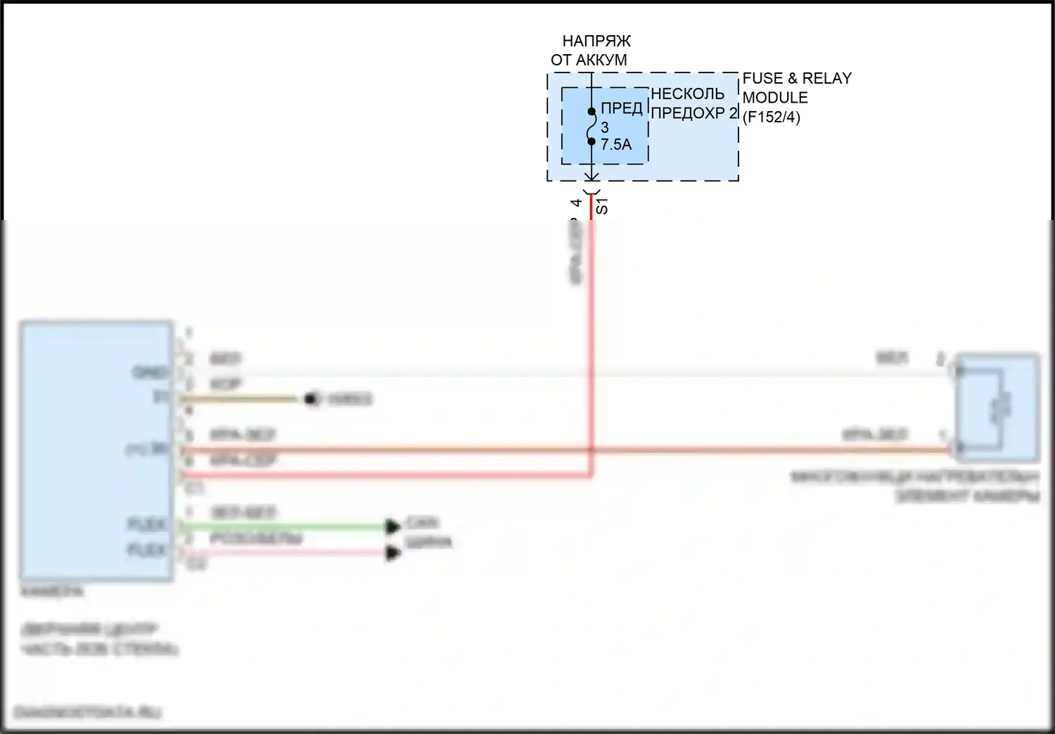 GLC-класс Mercedes-Benz X254 (2022-2024): Электросхема многофункциональной камеры, внедорожник 